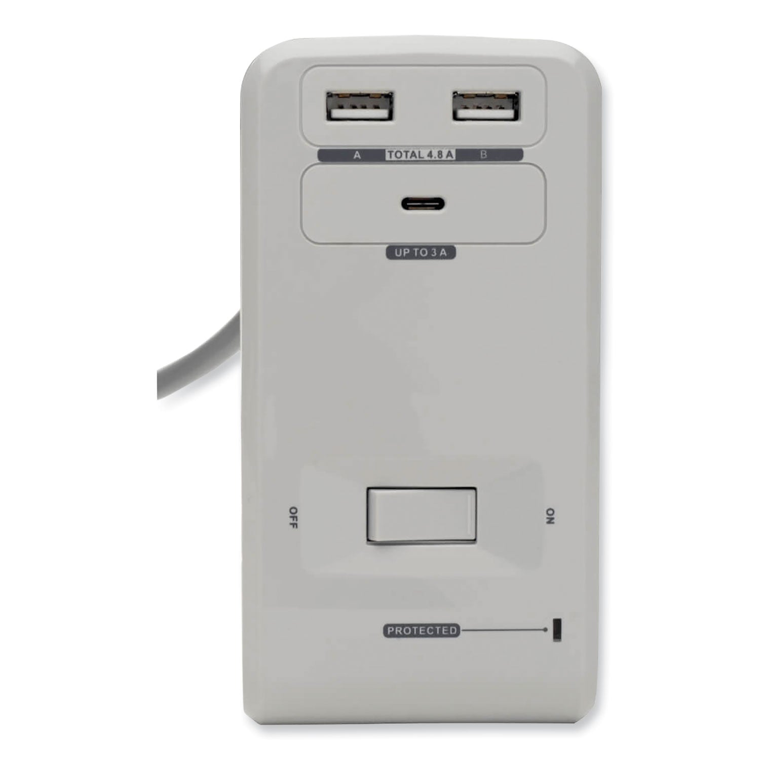 Tripp Lite by Eaton Surge Protector, 6 AC Outlets/2 USB-A and 1 USB-C Ports, 8 ft Cord, 1,080 J, Gray - Bloom Skins