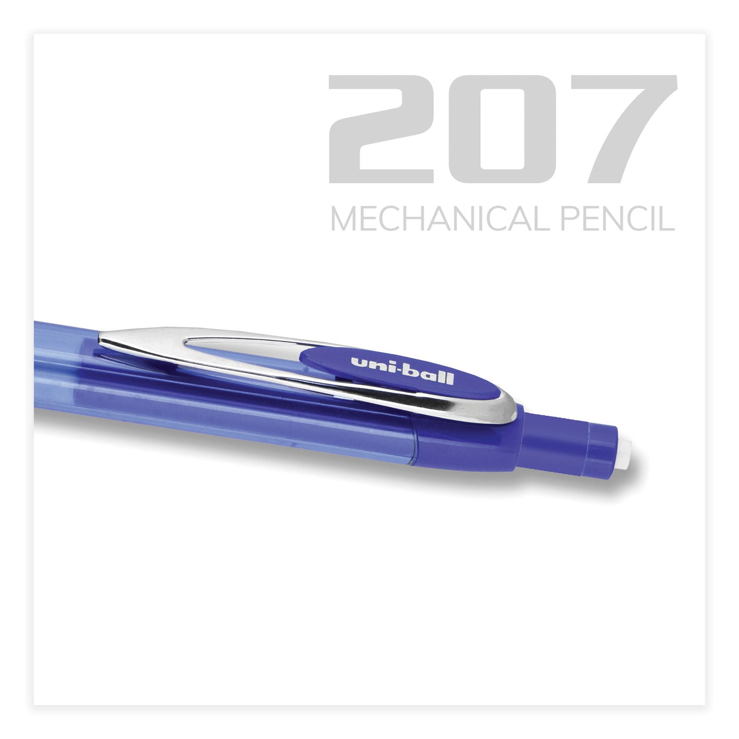 uniball® 207 Mechanical Pencil, 0.7 Mm, Hb (#2), Black Lead, Blue Barrel, Dozen - Bloom Skins