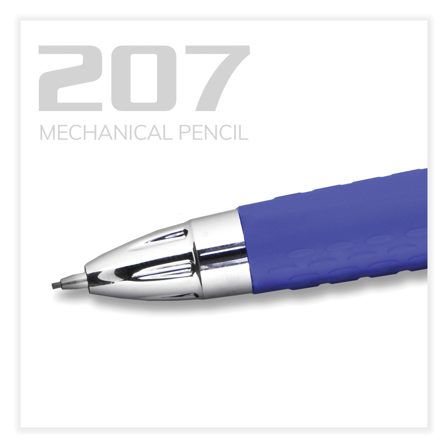 uniball® 207 Mechanical Pencil, 0.7 Mm, Hb (#2), Black Lead, Blue Barrel, Dozen - Bloom Skins