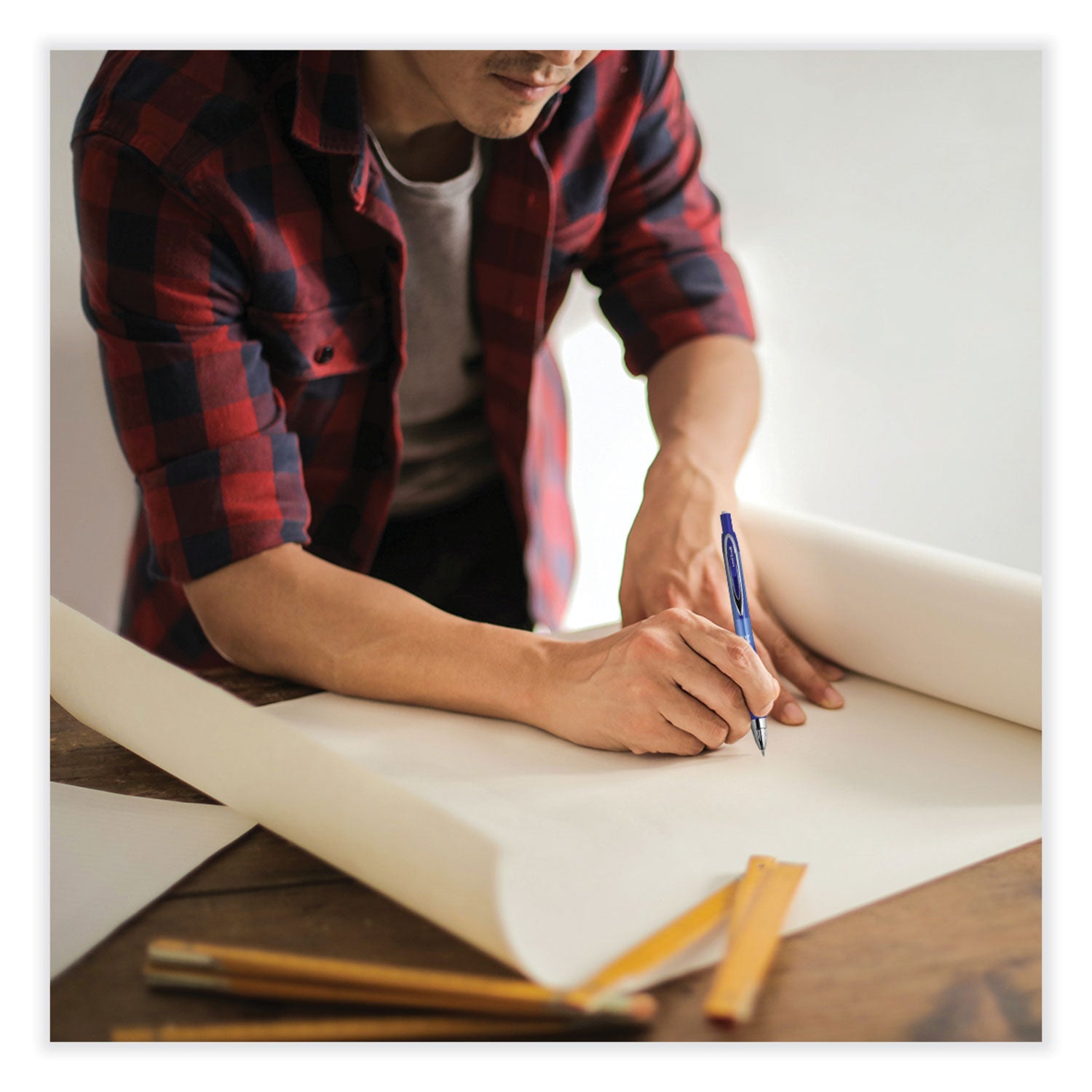 uniball® 207 Mechanical Pencil, 0.7 Mm, Hb (#2), Black Lead, Blue Barrel, Dozen - Bloom Skins