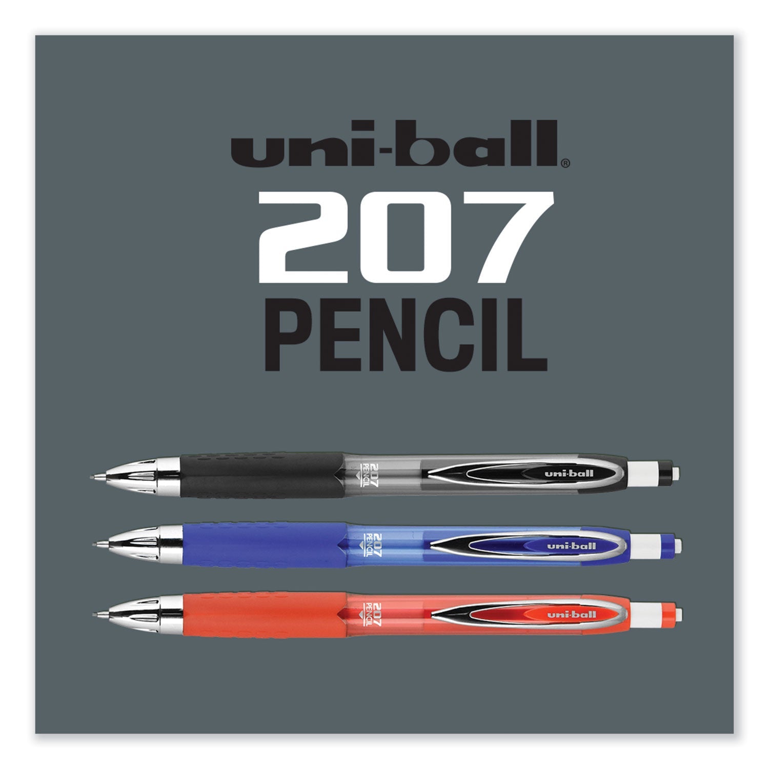uniball® 207 Mechanical Pencil, 0.7 Mm, Hb (#2), Black Lead, Blue Barrel, Dozen - Bloom Skins