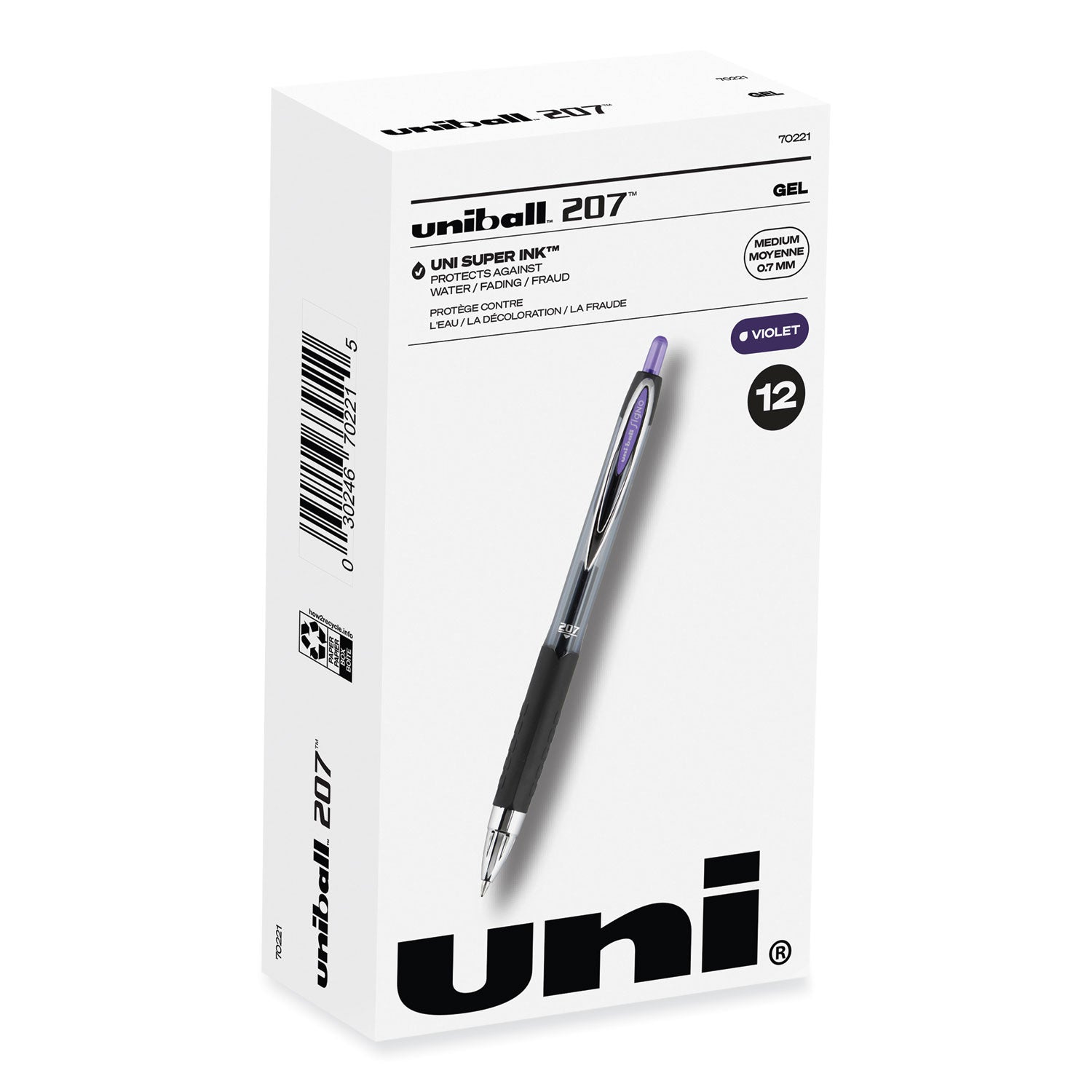 uniball Signo 207 Gel Pen | Retractable Violet