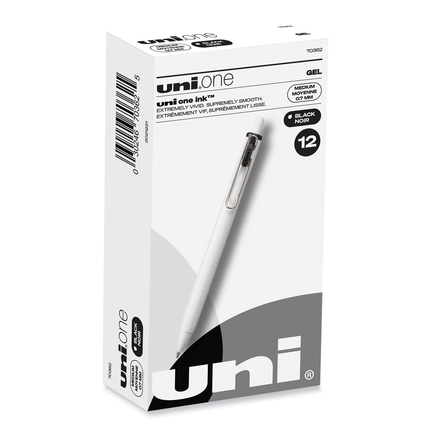 uniONE Gel Pen | Black Dozen Retractable