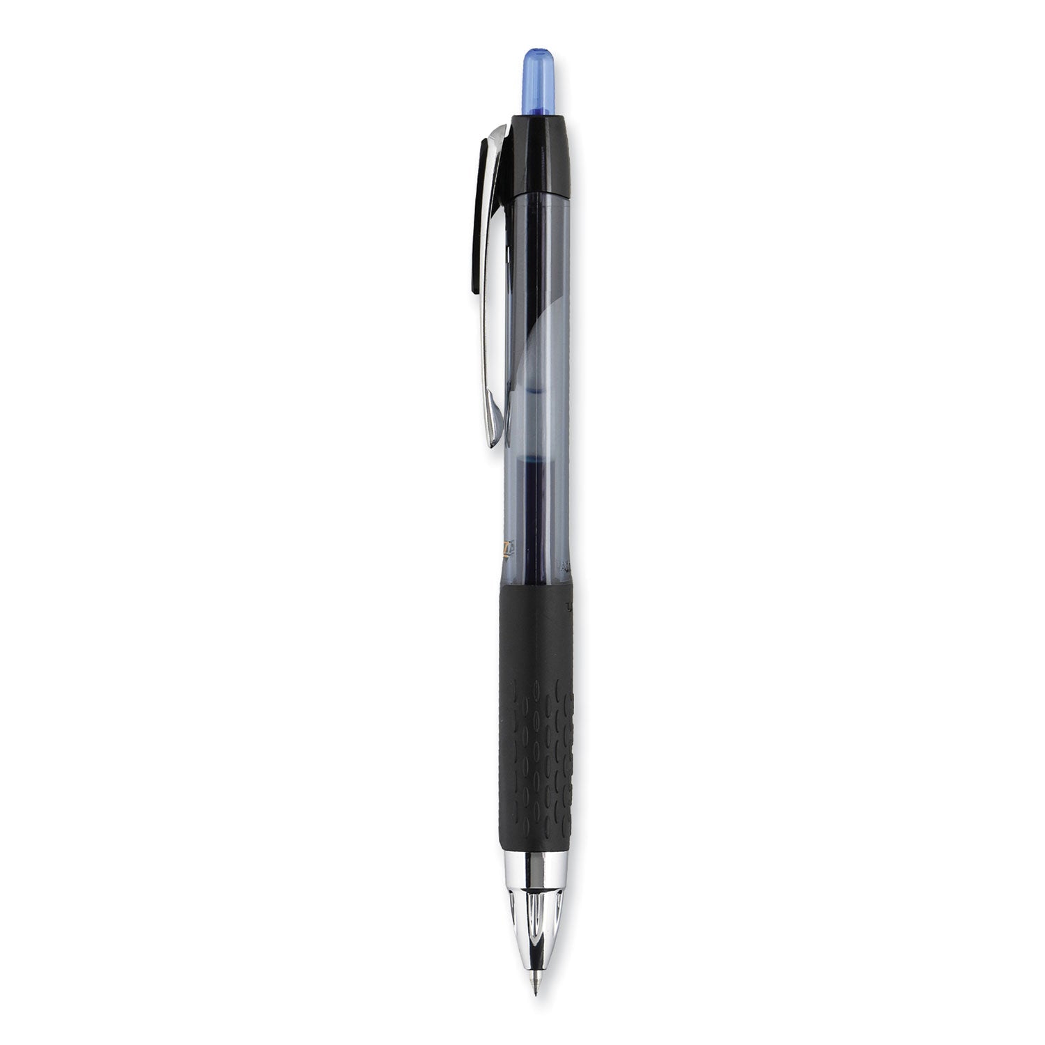 uniball® 207 Ultra Micro Gel Pen, Retractable, Ultra-Micro 0.38 mm, Blue Ink, Clear/Black Barrel - Bloom Skins