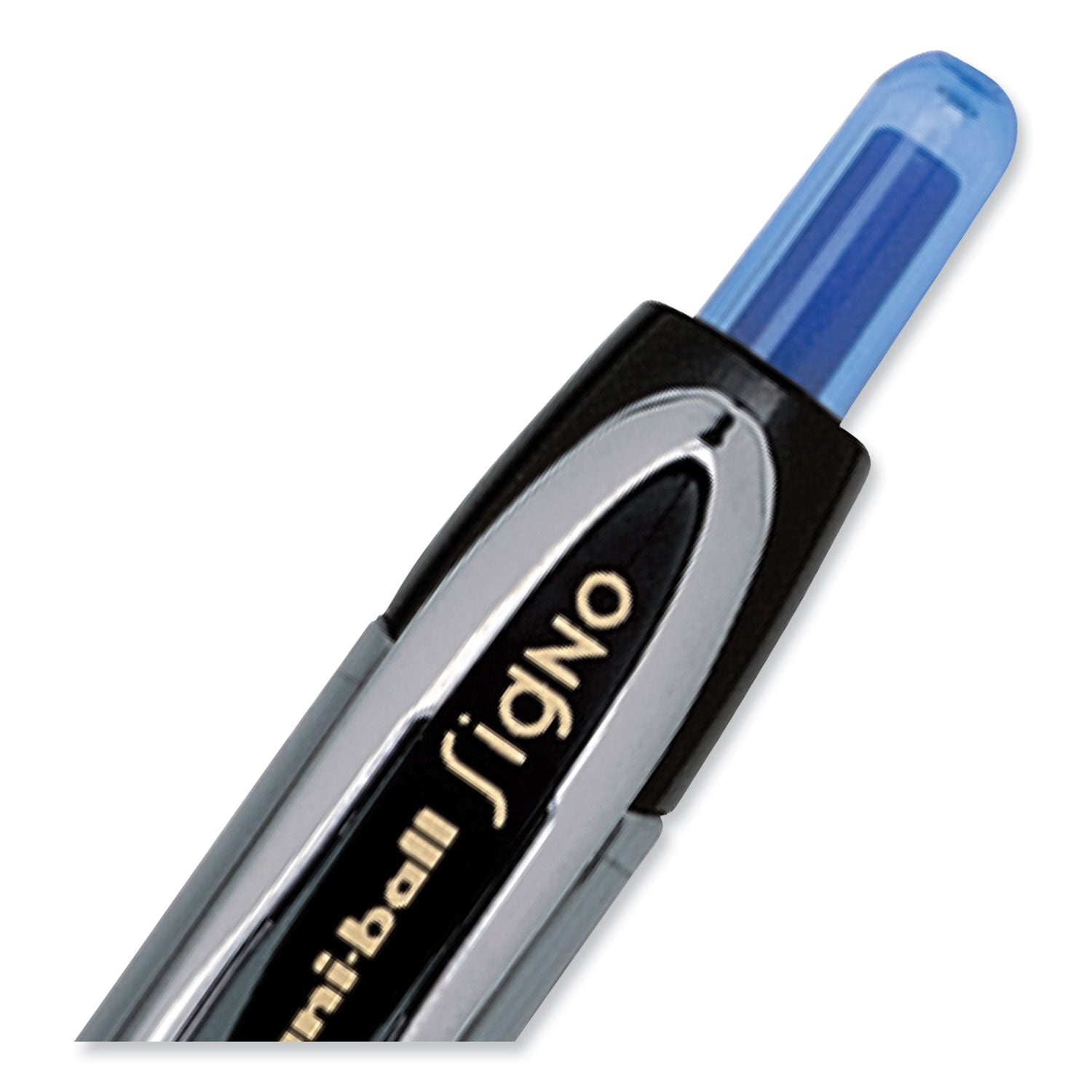 uniball® 207 Ultra Micro Gel Pen, Retractable, Ultra-Micro 0.38 mm, Blue Ink, Clear/Black Barrel - Bloom Skins