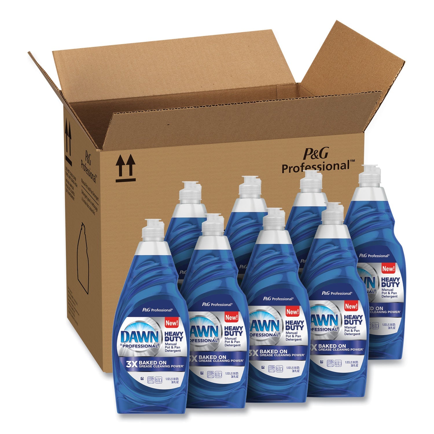 Dawn® Professional Heavy-Duty Manual Pot/Pan Dish Detergent, Original Scent, 38 oz Bottle, 8/Carton