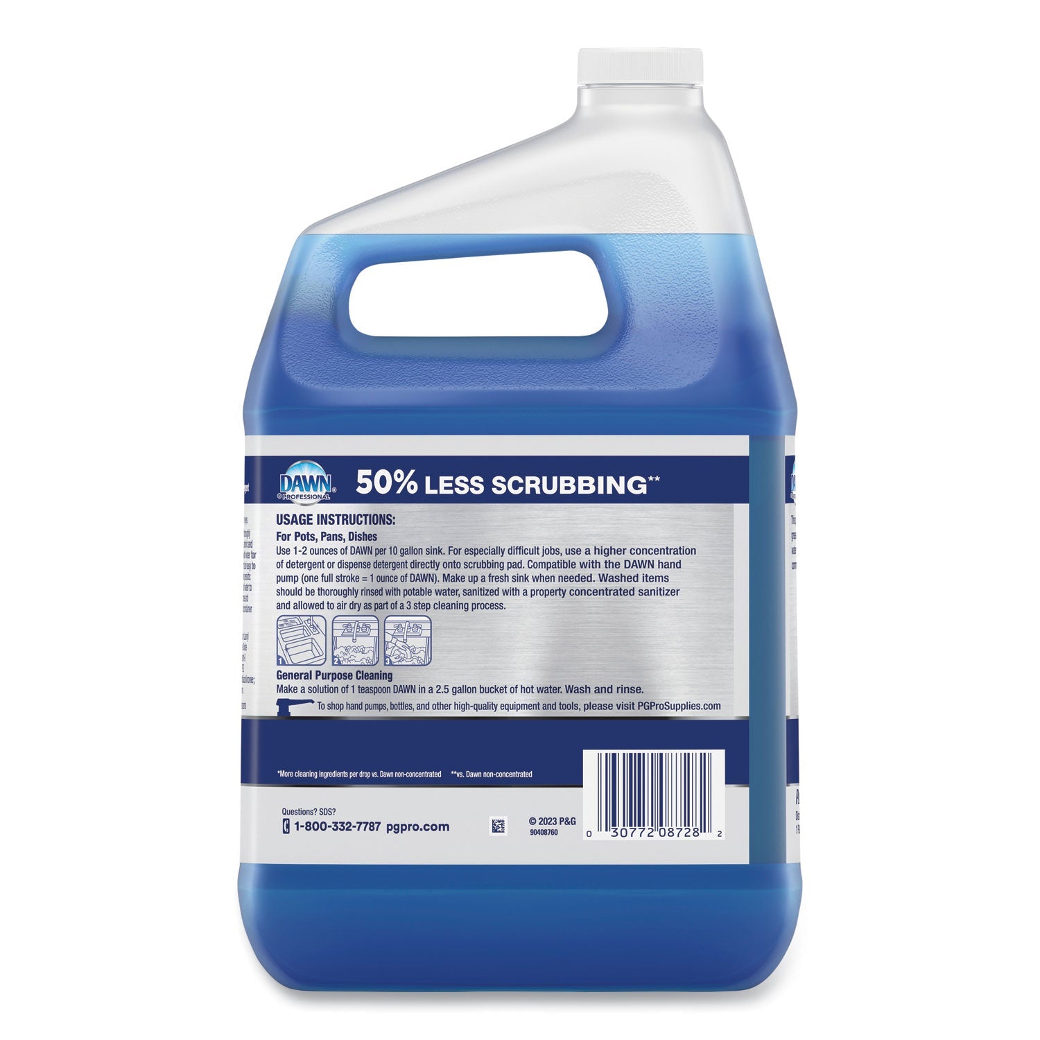 Dawn® Professional Heavy-Duty Manual Pot/Pan Dish Detergent, Original Scent, 1 gal Bottle, 4/Carton