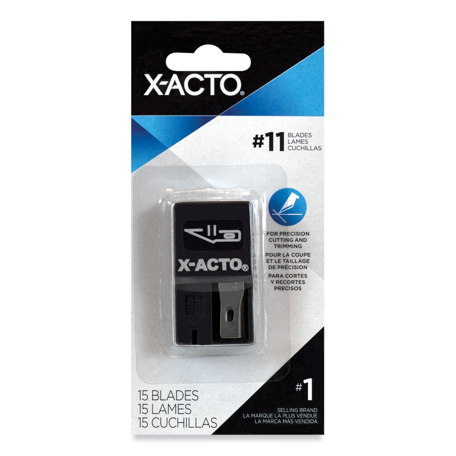 X-ACTO® No. 11 Nonrefillable Blade Dispenser, 15/pack