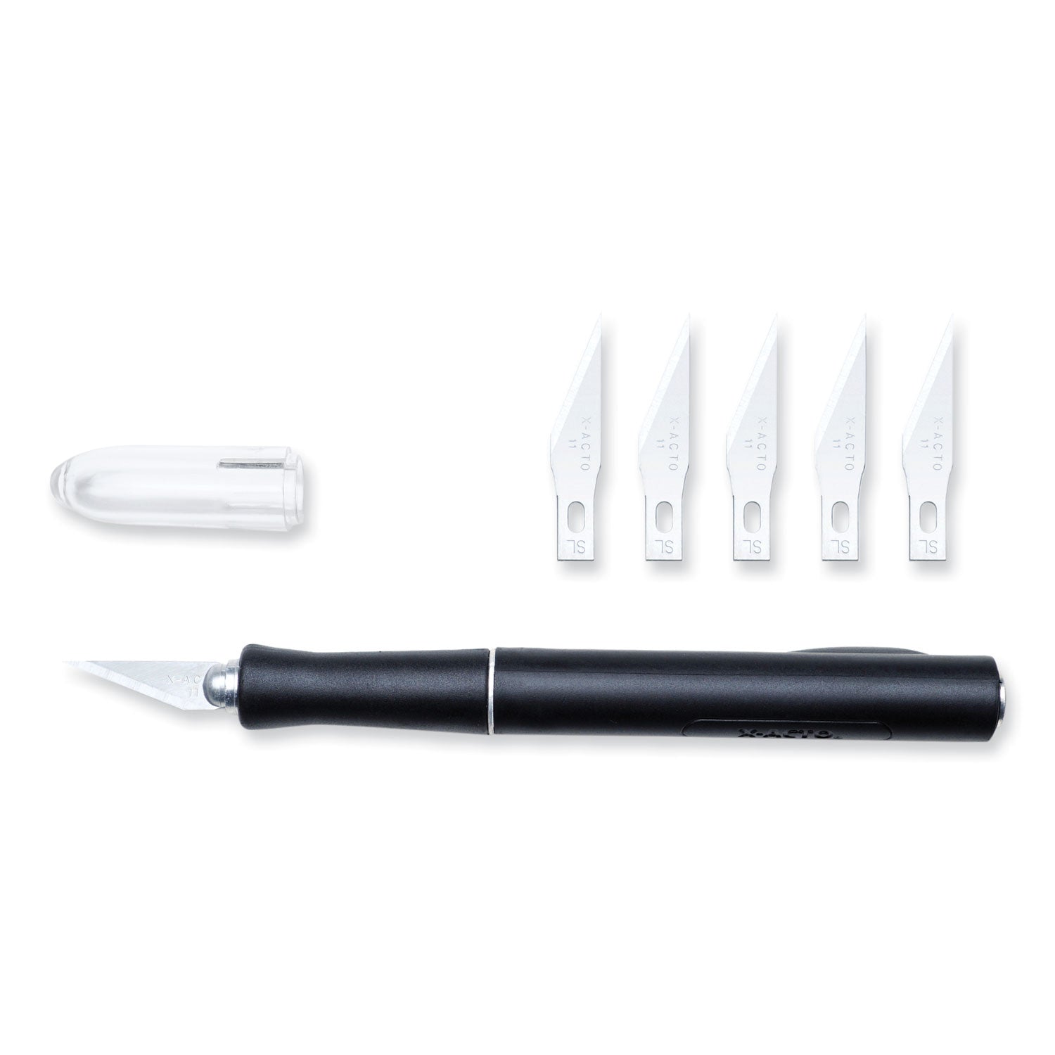 X-ACTO® X2000 No-Roll Rubber Barrel Knife With #11 Replaceable Blade And Safety Cap