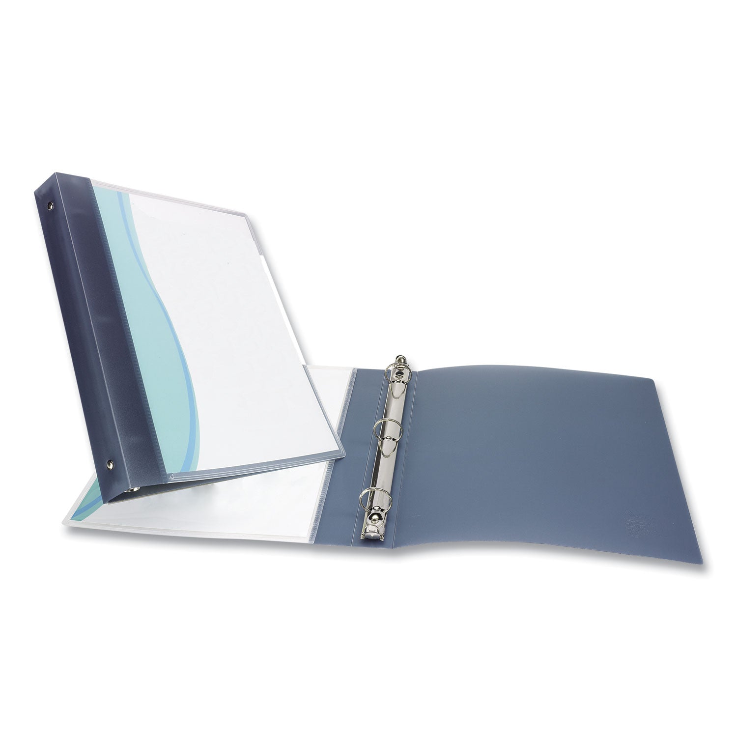 Flexible View Binder | Gray | 1" Round Rings