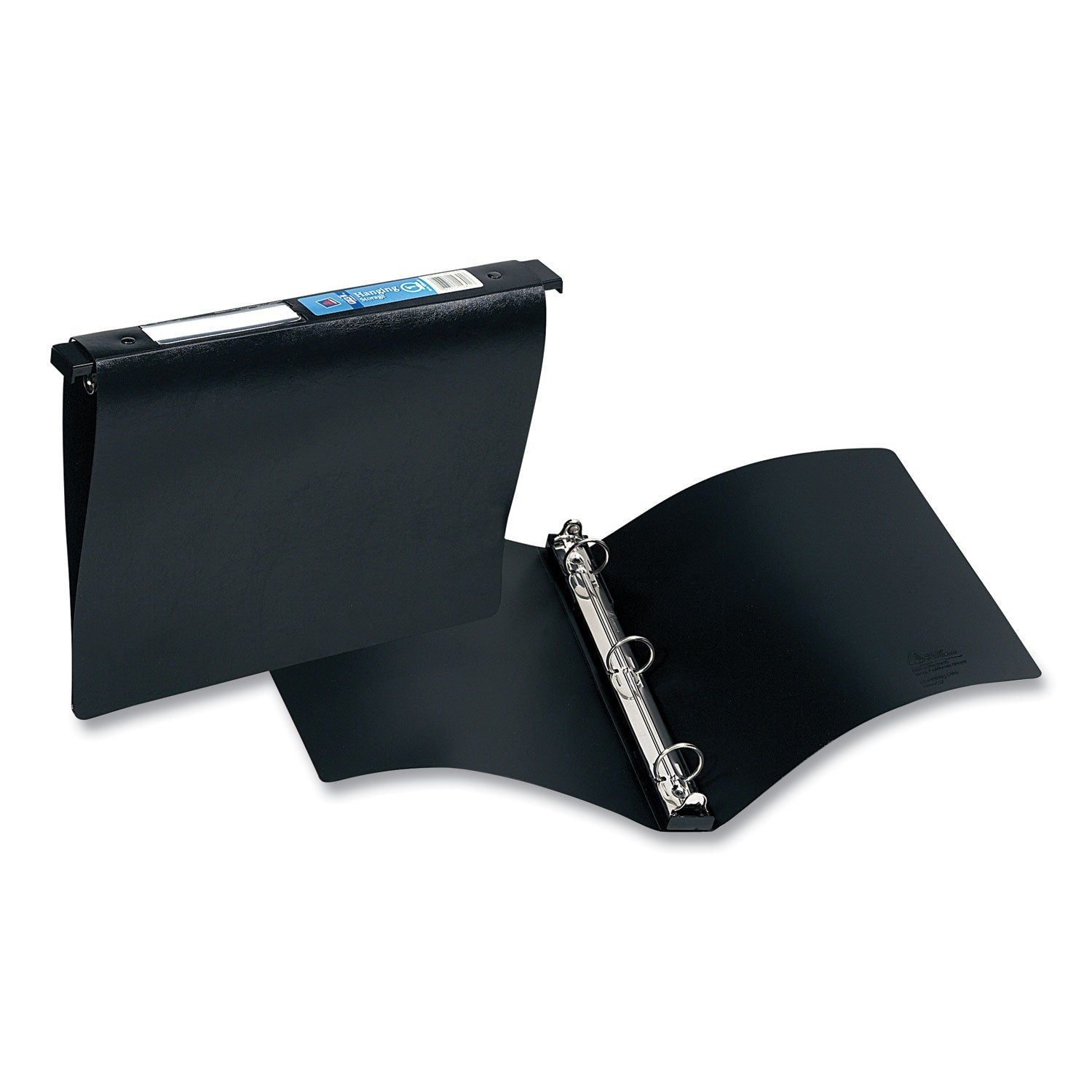 Avery® Hanging Storage Flexible Non-View Binder With Round Rings, 3 Rings, 1" Capacity, 11 X 8.5, Black