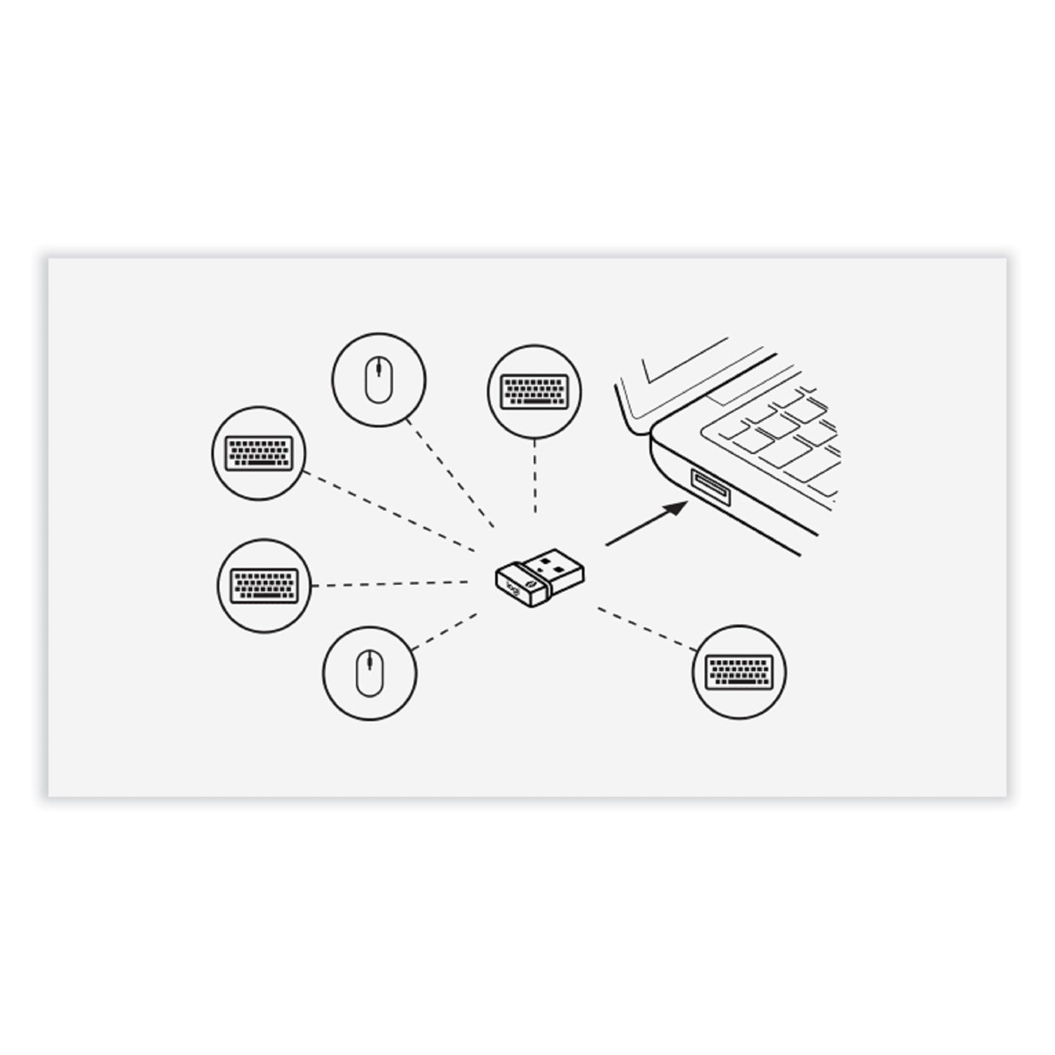 Logitech® Logi Bolt USB Receiver, Gray