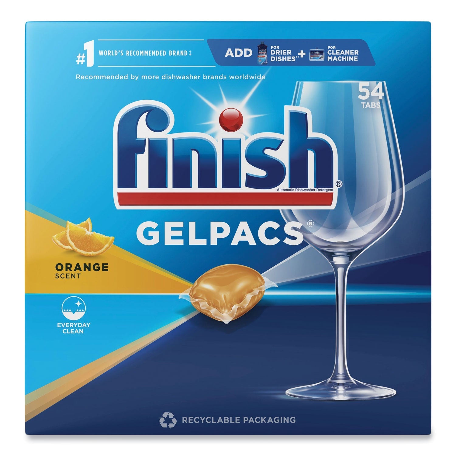 FINISH Dish Detergent Gelpacs | Orange 54/Box