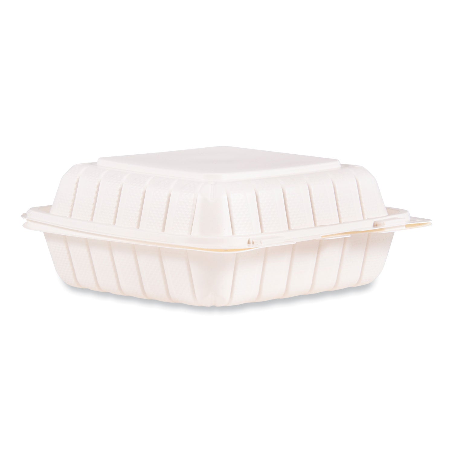 Hinged Lid Containers | 8" White Microwavable