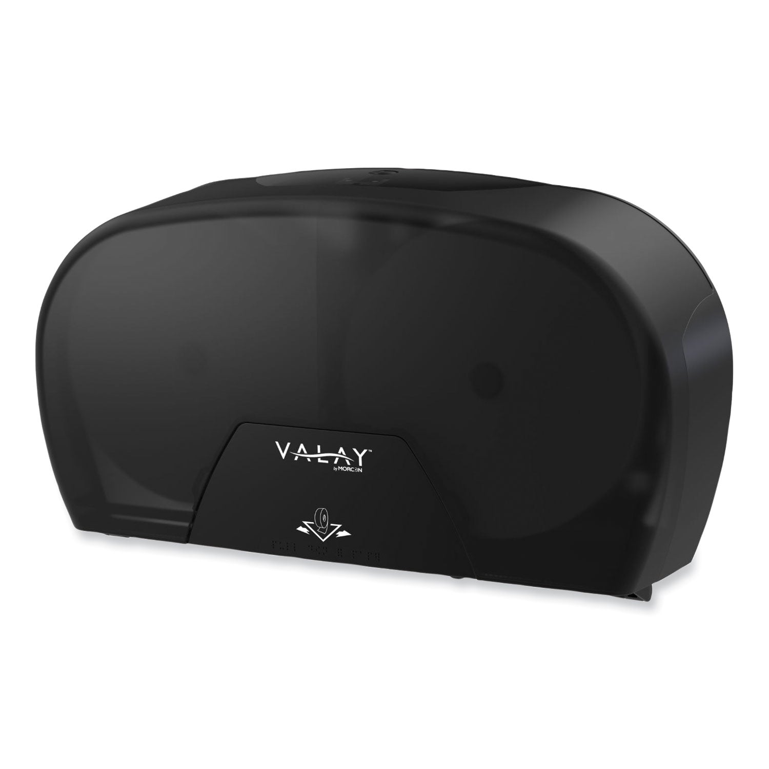 Morcon Tissue Valay Small Core Jumbo Bath Tissue Dispenser, 5.62 x 11.4 x 21.2, Black