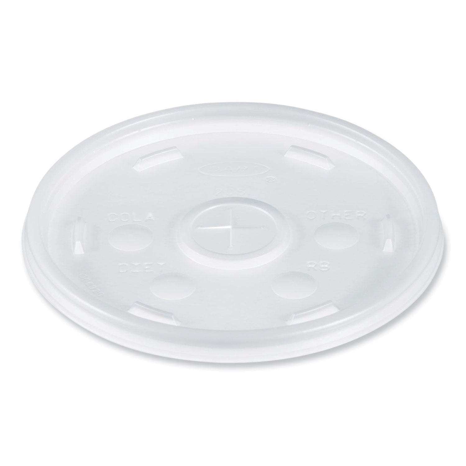 Dart® Cold Cup Lids, Fits 8 oz to 32 oz Cold Cups/Containers, Plastic, Translucent, 100/Sleeve, 10 Sleeves/Carton