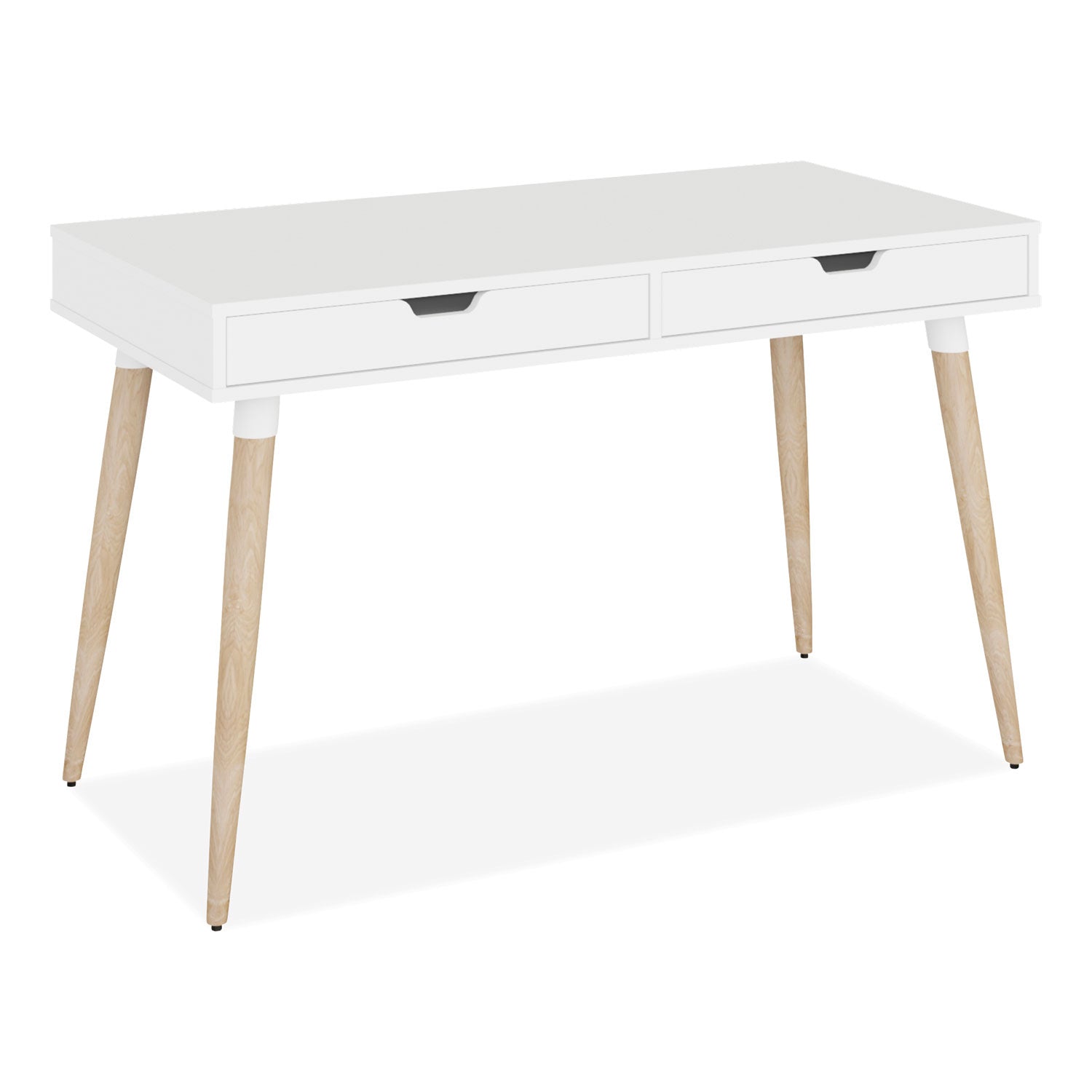 Scandinavian Writing Desk | White/Beigewood