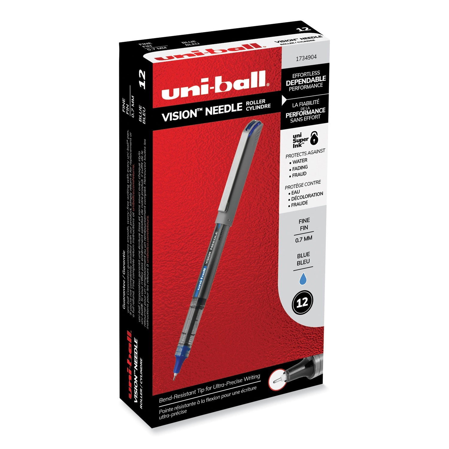 uniball VISION Needle Rollerball Pen | Fine Blue