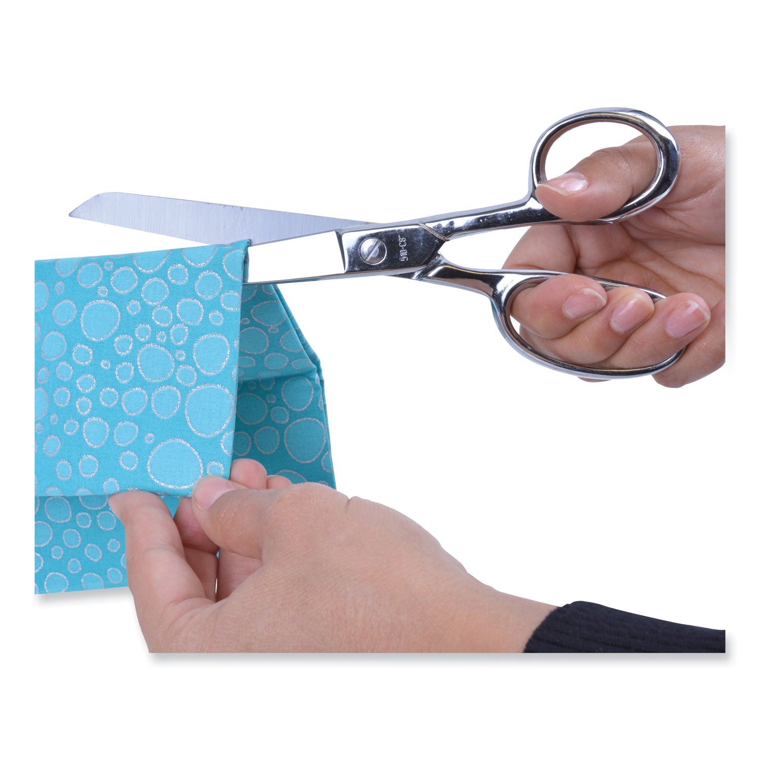 Clauss® Hot Forged Carbon Steel Shears, 8" Long, 3.88" Cut Length, Straight Nickel Handle