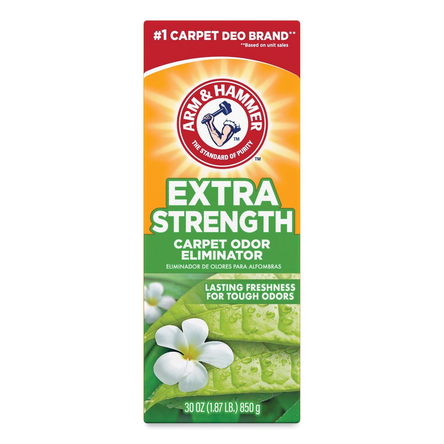 Arm & Hammer™ Deodorizing Carpet Cleaning Powder, Fresh, 30 oz Box, 6/Carton
