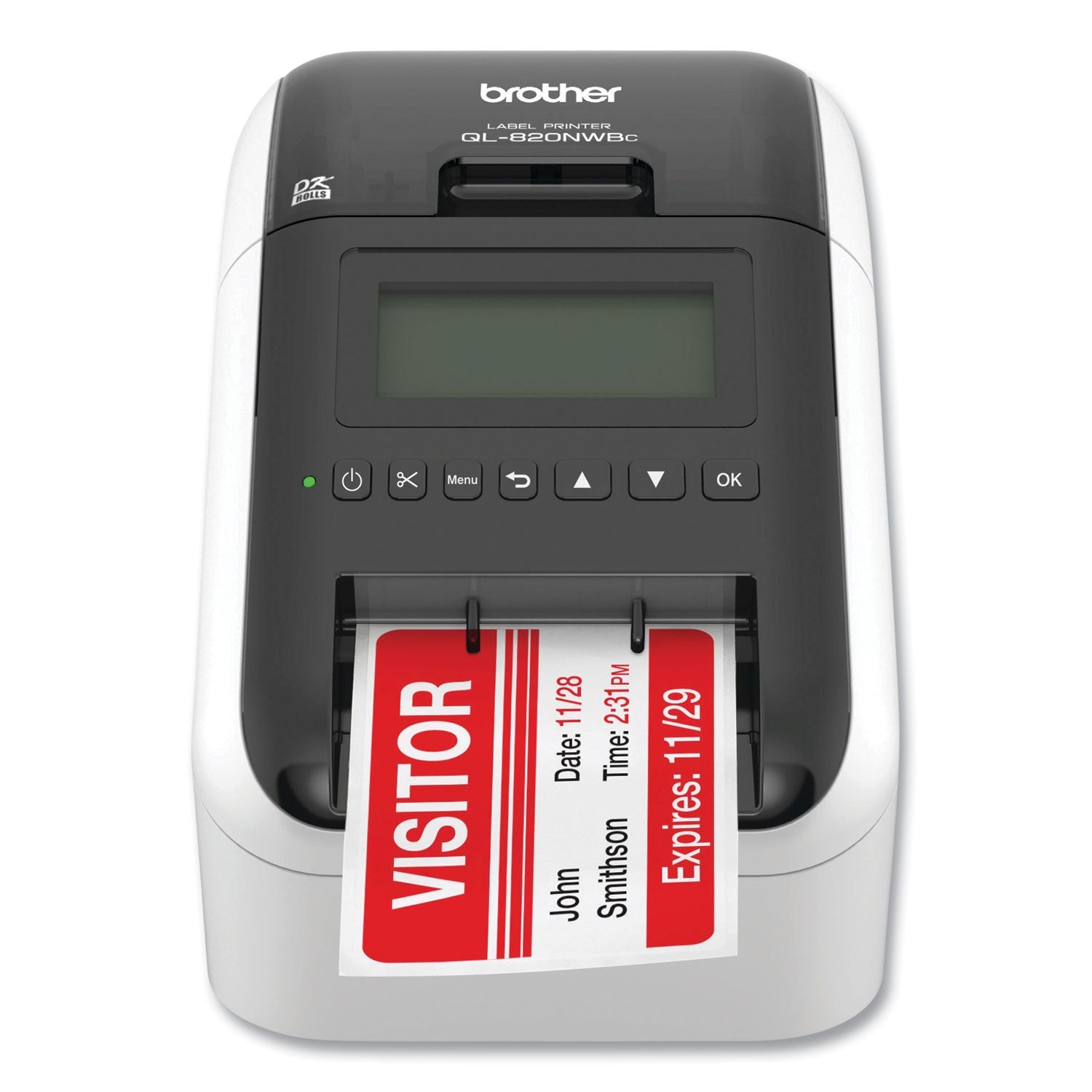 Brother Ql-820nwbc Ultra Flexible Label Printer, 110 Labels/min Print Speed, 5 X 5.7 X 9.2