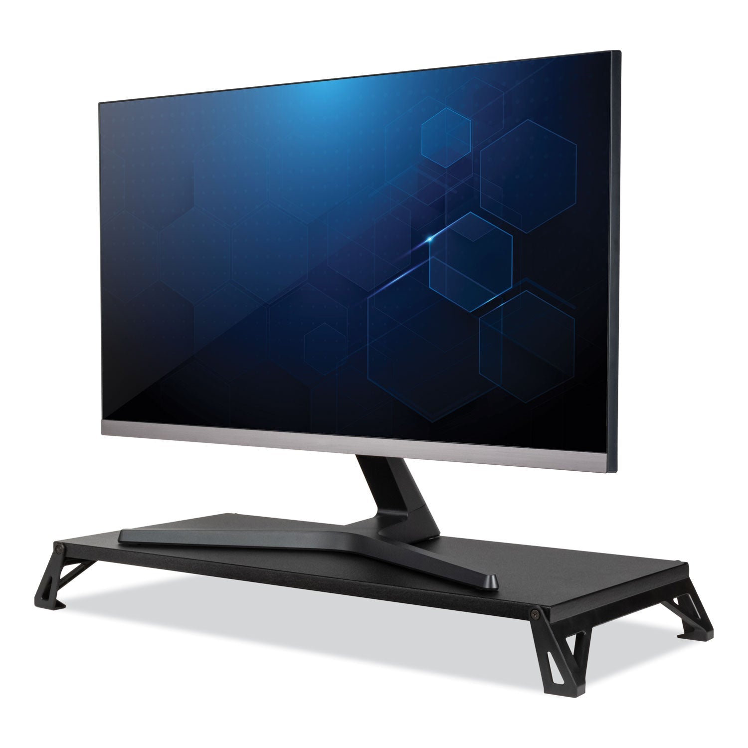Allsop® Lo Riser Monitor Stand, For 32" Monitors, 24" X 11" X 2" To 3", Black, Supports 30 Lb
