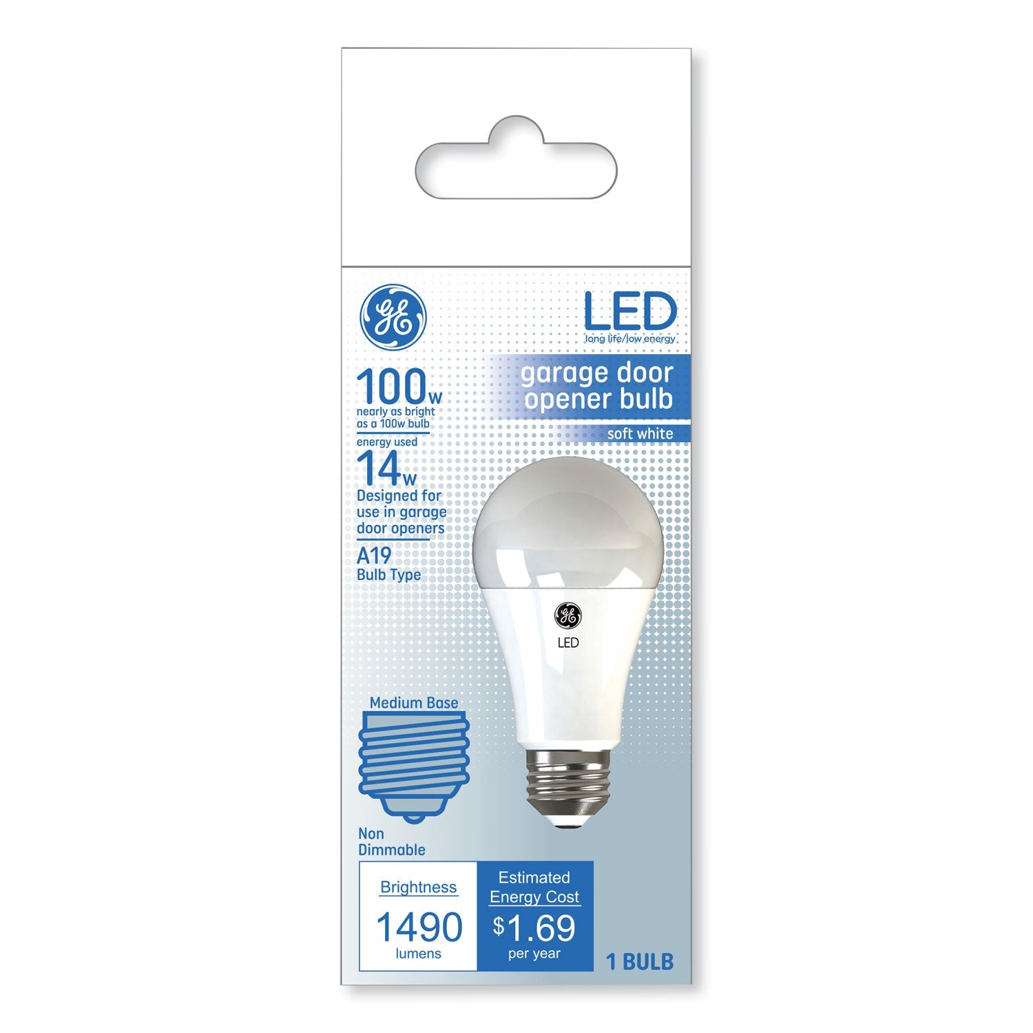 GE LED Garage Door Opener Bulb | 14W Soft White