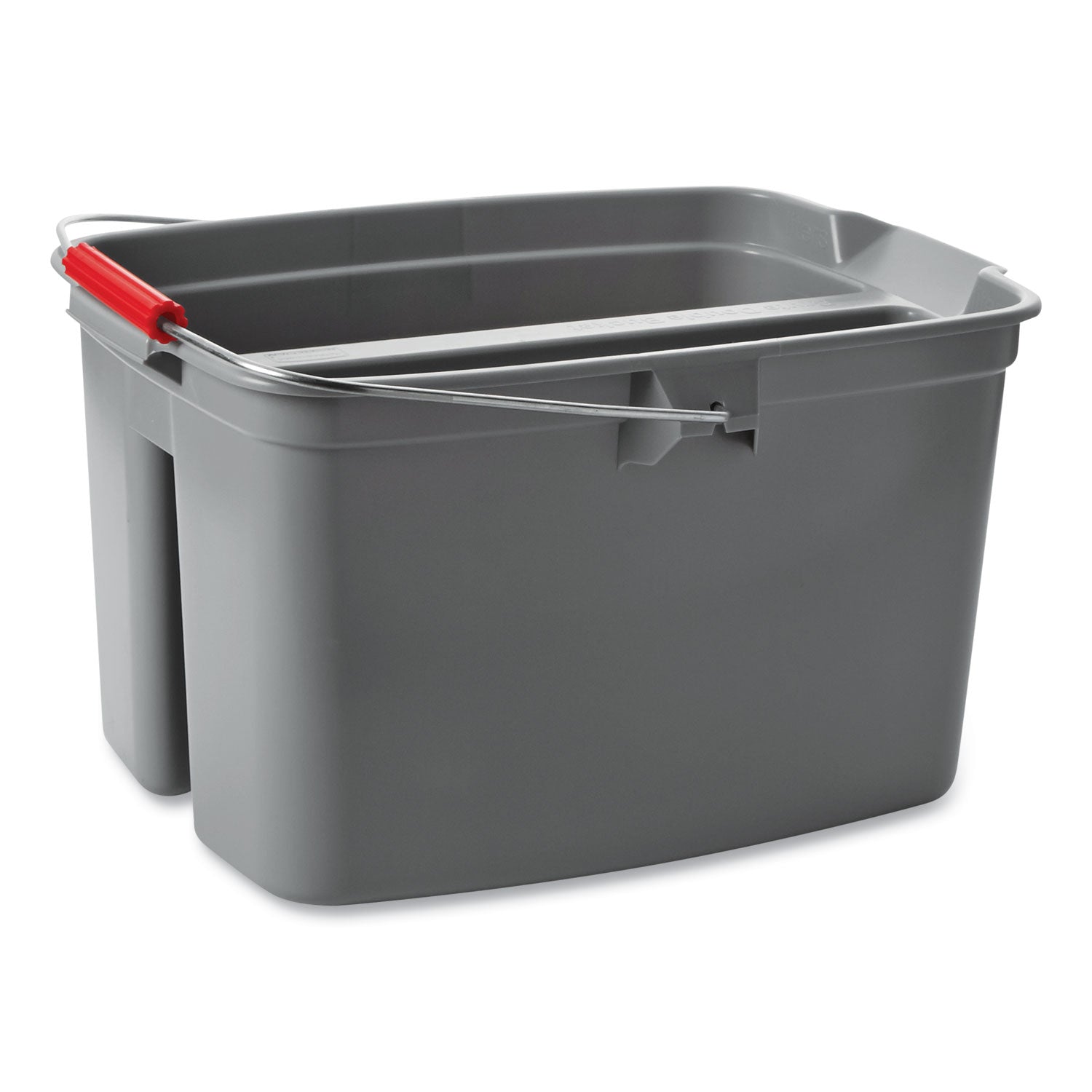 Rubbermaid® Commercial Double Utility Pail, 17 qt, Plastic, Gray