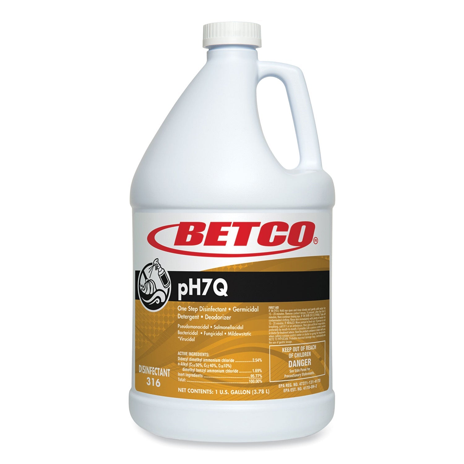 pH7Q Neutral Disinfectant | Betco® Lemon 1 Gal