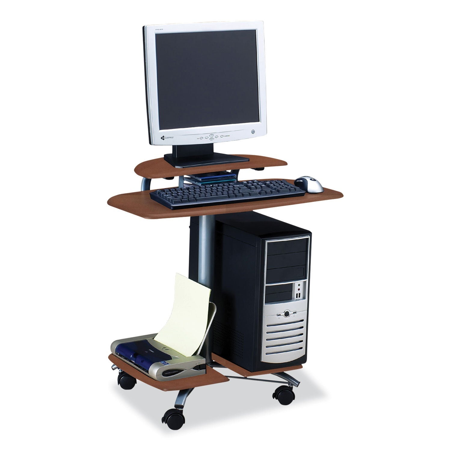 Safco® Eastwinds Series FPD Computer Table, 28.5" x 26" x 29.5", Medium Cherry