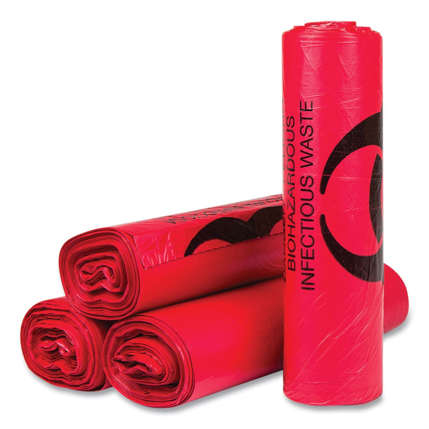 33 Gal Biohazard Can Liners | Red