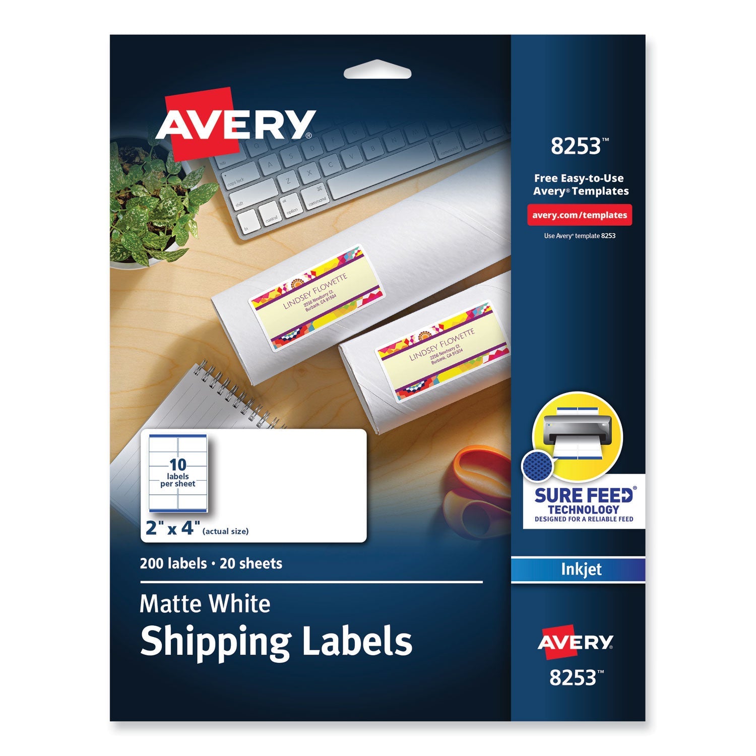 Vibrant Inkjet Color-Print Labels | 2x4 | 200-Pk