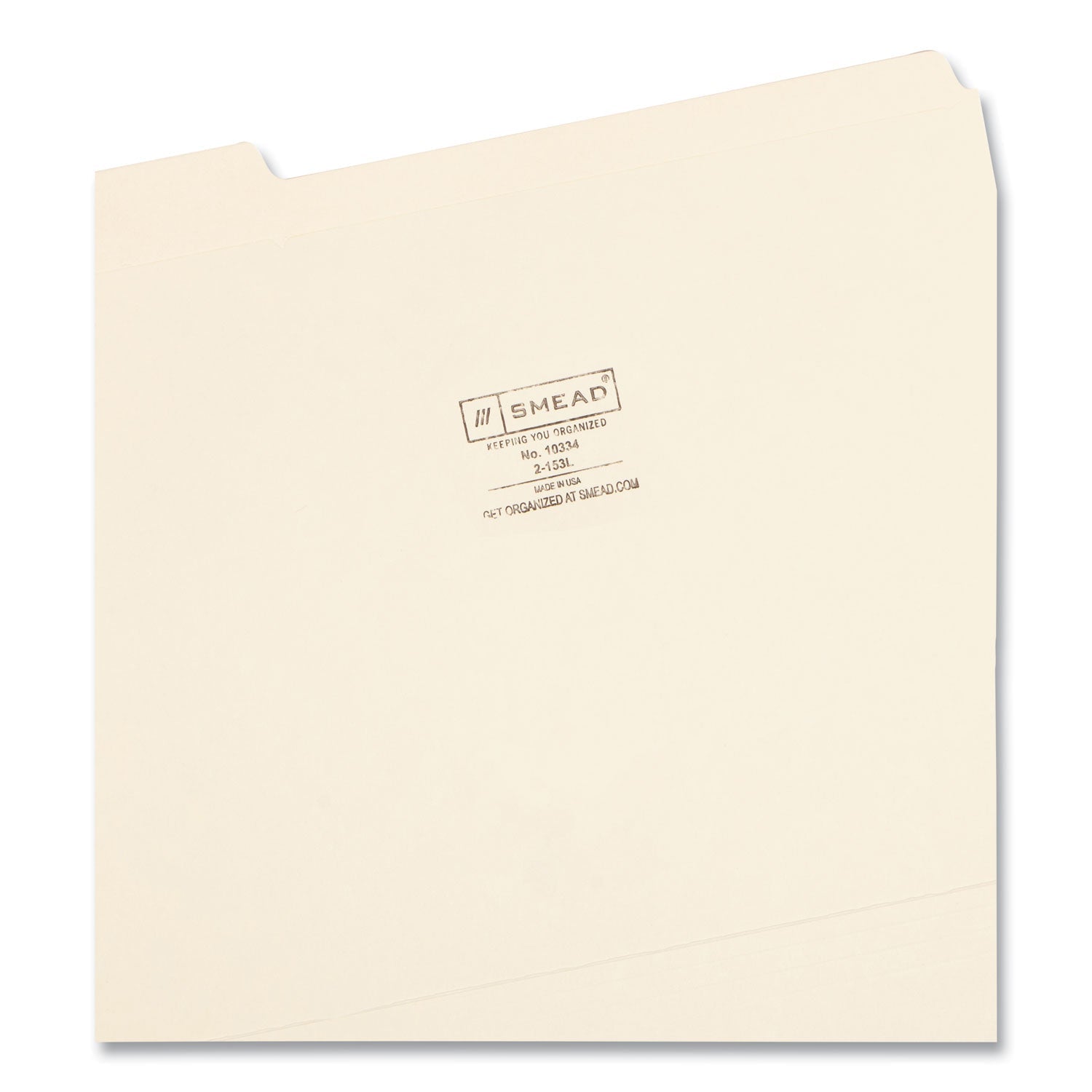 Smead Reinforced Tab Manila File Folders, 1/3-Cut Tabs: Assorted, Letter Size, 0.75" Expansion, 11-pt Manila, 100/Box