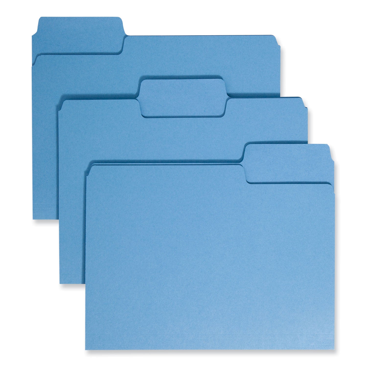 SuperTab Colored File Folder| Smead 1/3-Cut Blue 100/B