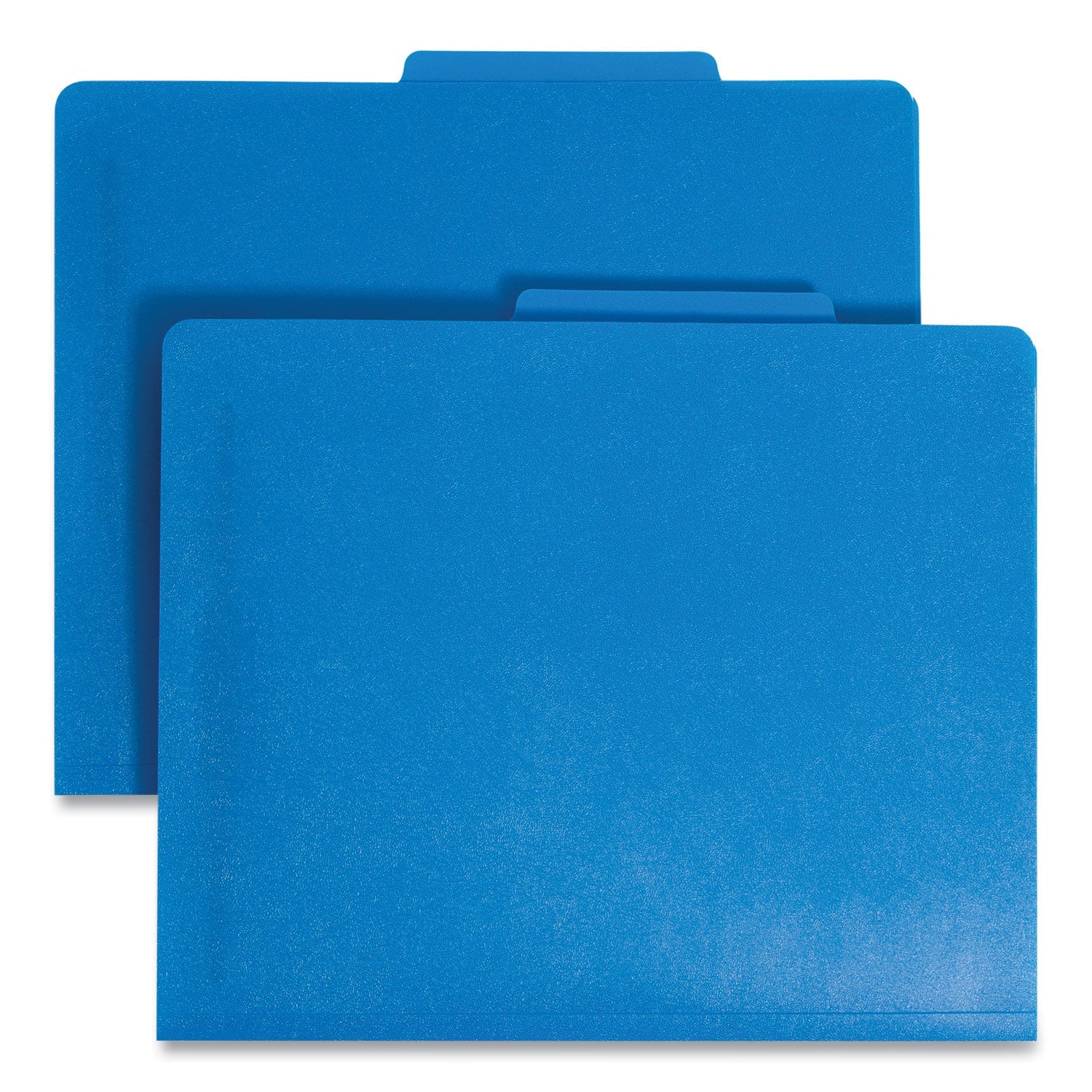 Poly Classification Folders| Smead Six-Section Blue
