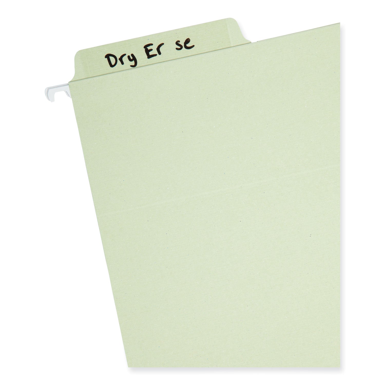 Smead Erasable FasTab Hanging Folders, Letter Size, 1/3-Cut Tabs, Moss, 20/Box