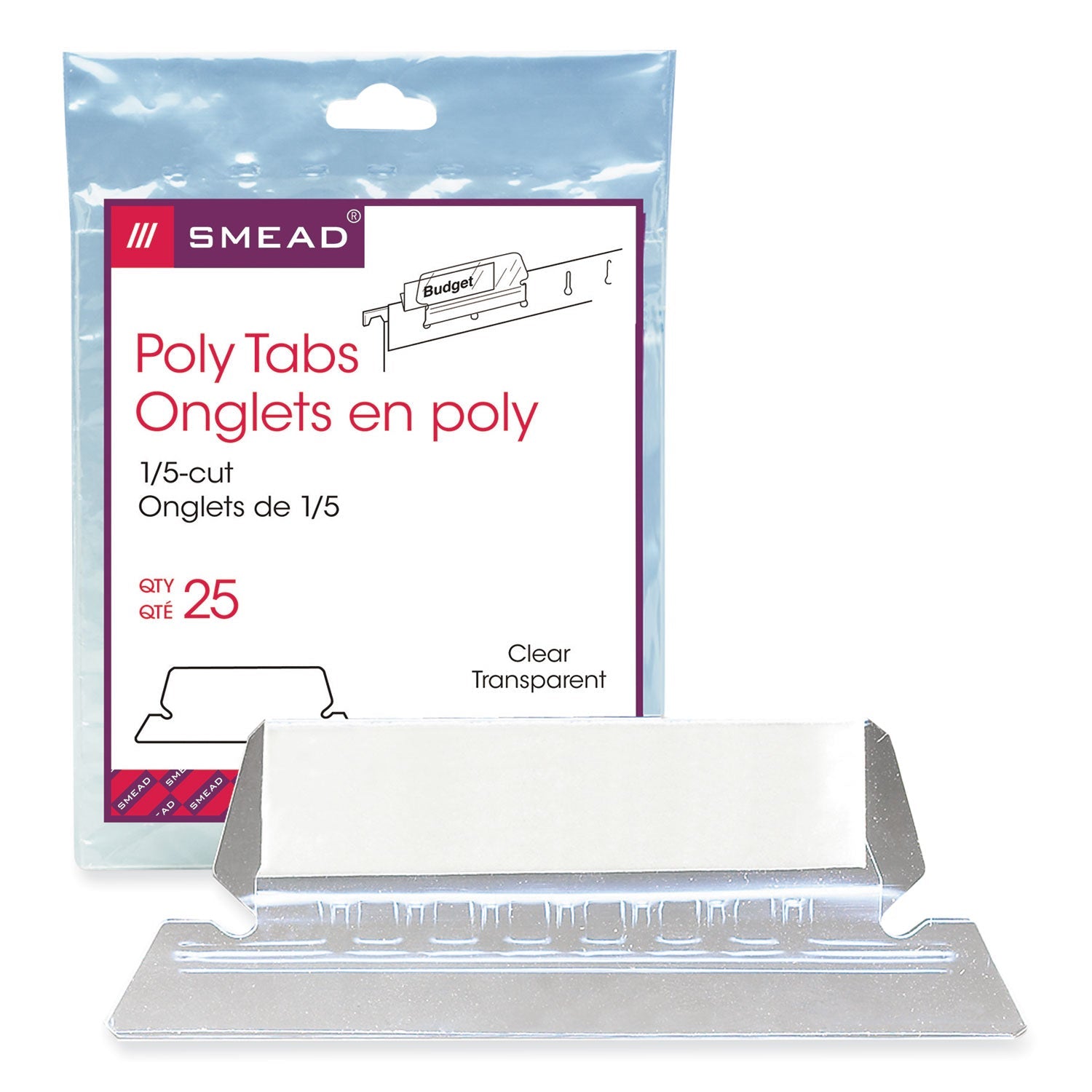 Poly Index Tabs for Hanging Folders | 1/5-Cut