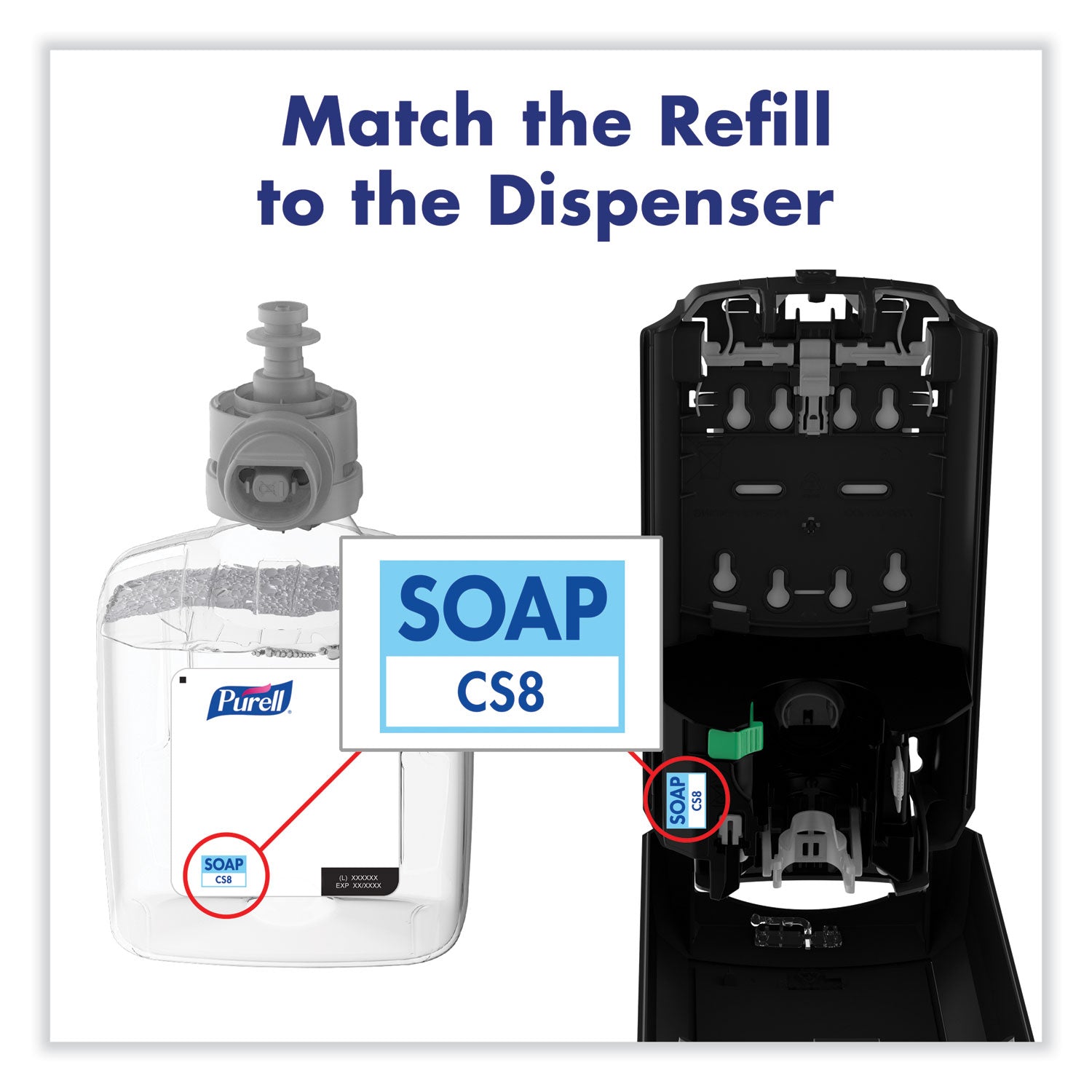 PURELL® Cs8 Soap Dispenser, 1,200 Ml, 5.79 X 3.93 X 10.31, Graphite