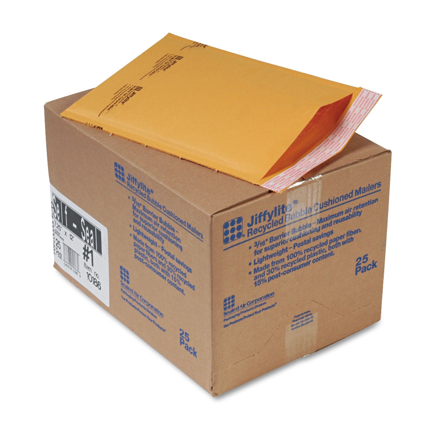 Jiffylite Bubble Mailer #1 | Self-Seal Kraft