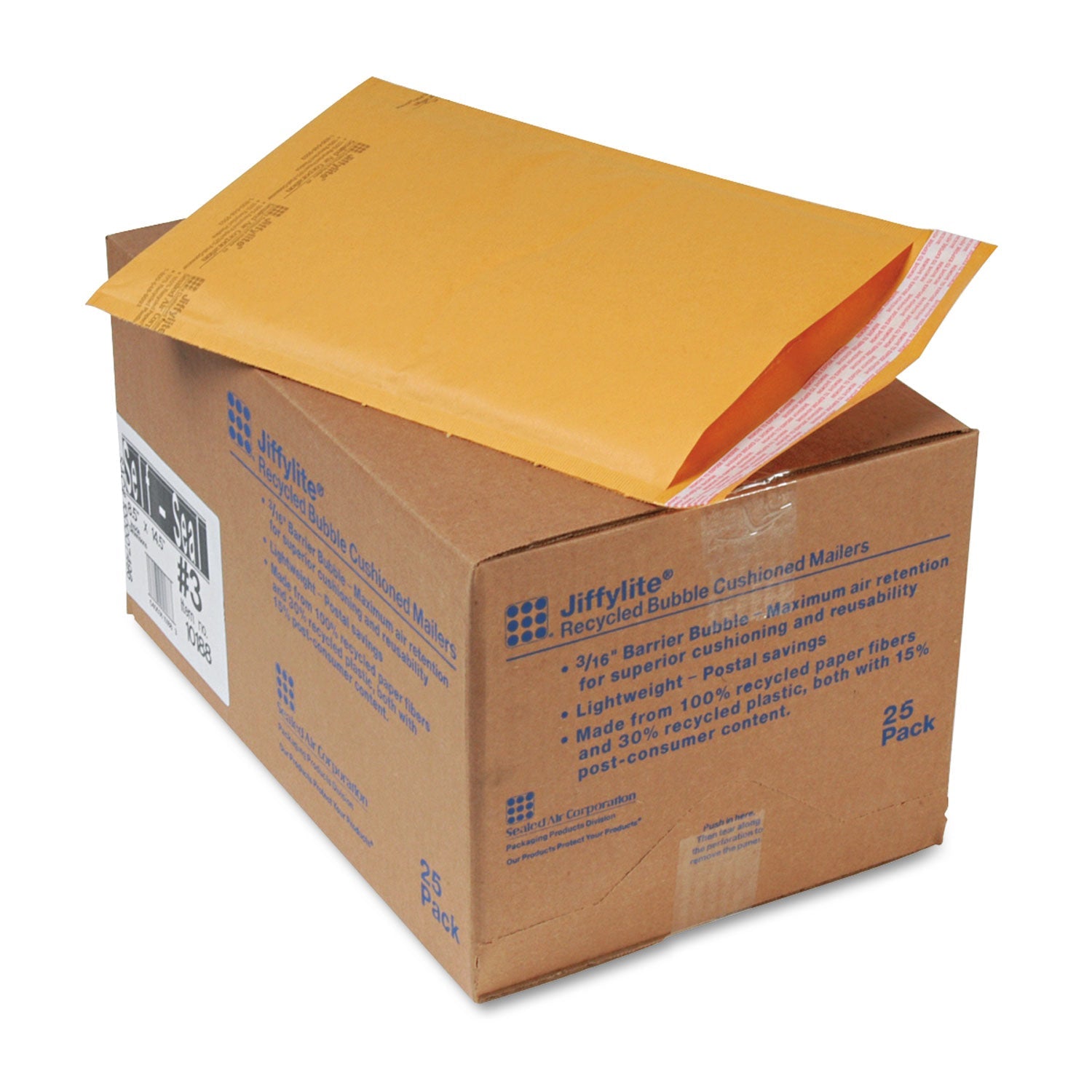 Jiffylite Bubble Mailer #3 | Self-Seal Kraft