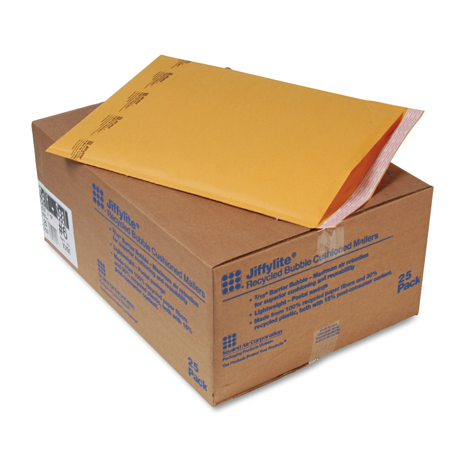 Jiffylite Bubble Mailer #6 | Self-Seal Kraft