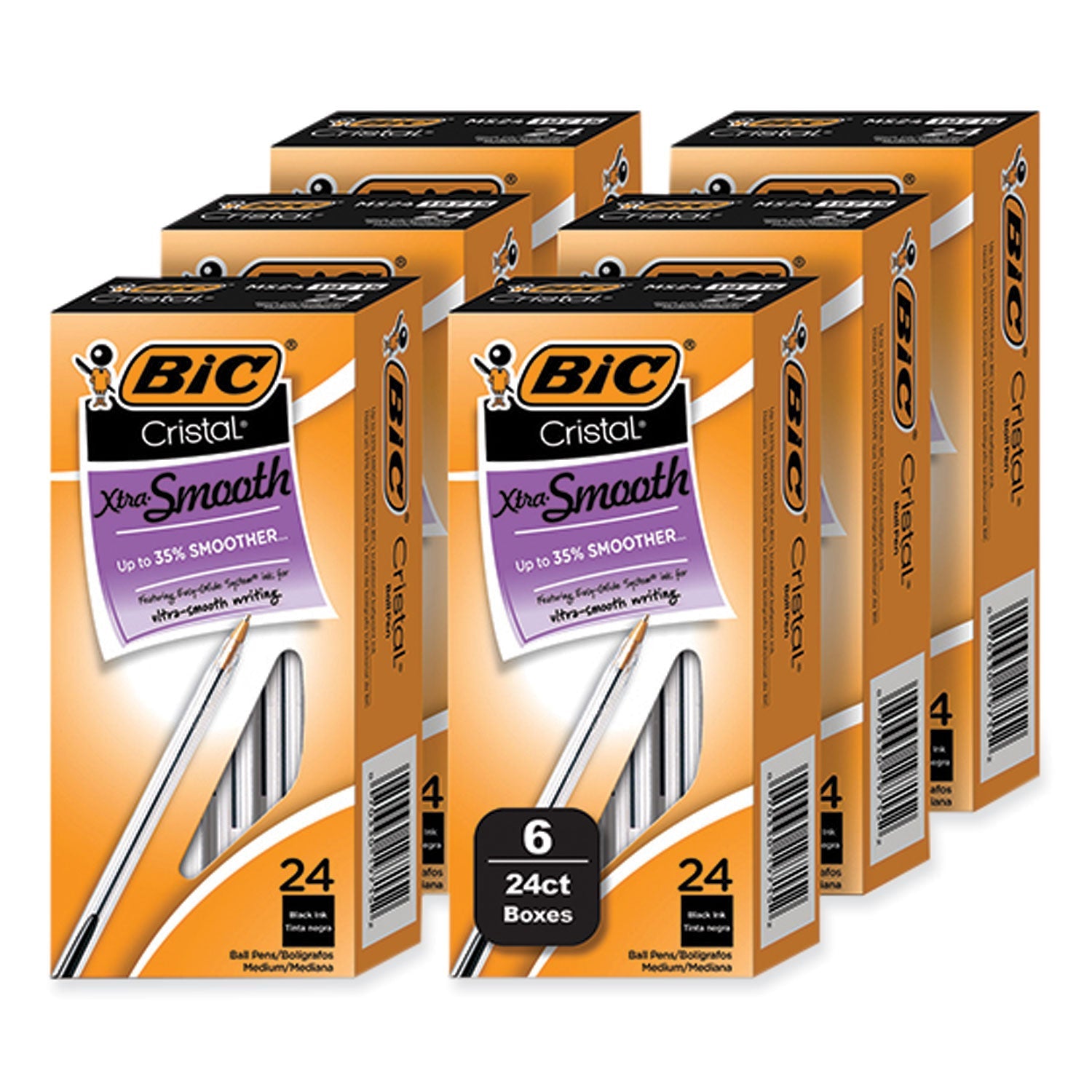 Cristal Xtra Smooth Ballpoint Pen | Black | 144/pk