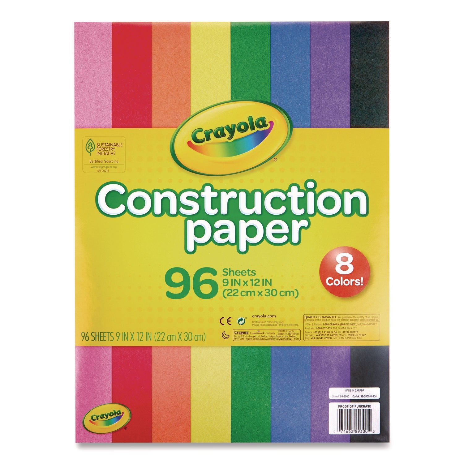 Crayola Construction Paper | 96-Sheet Assorted