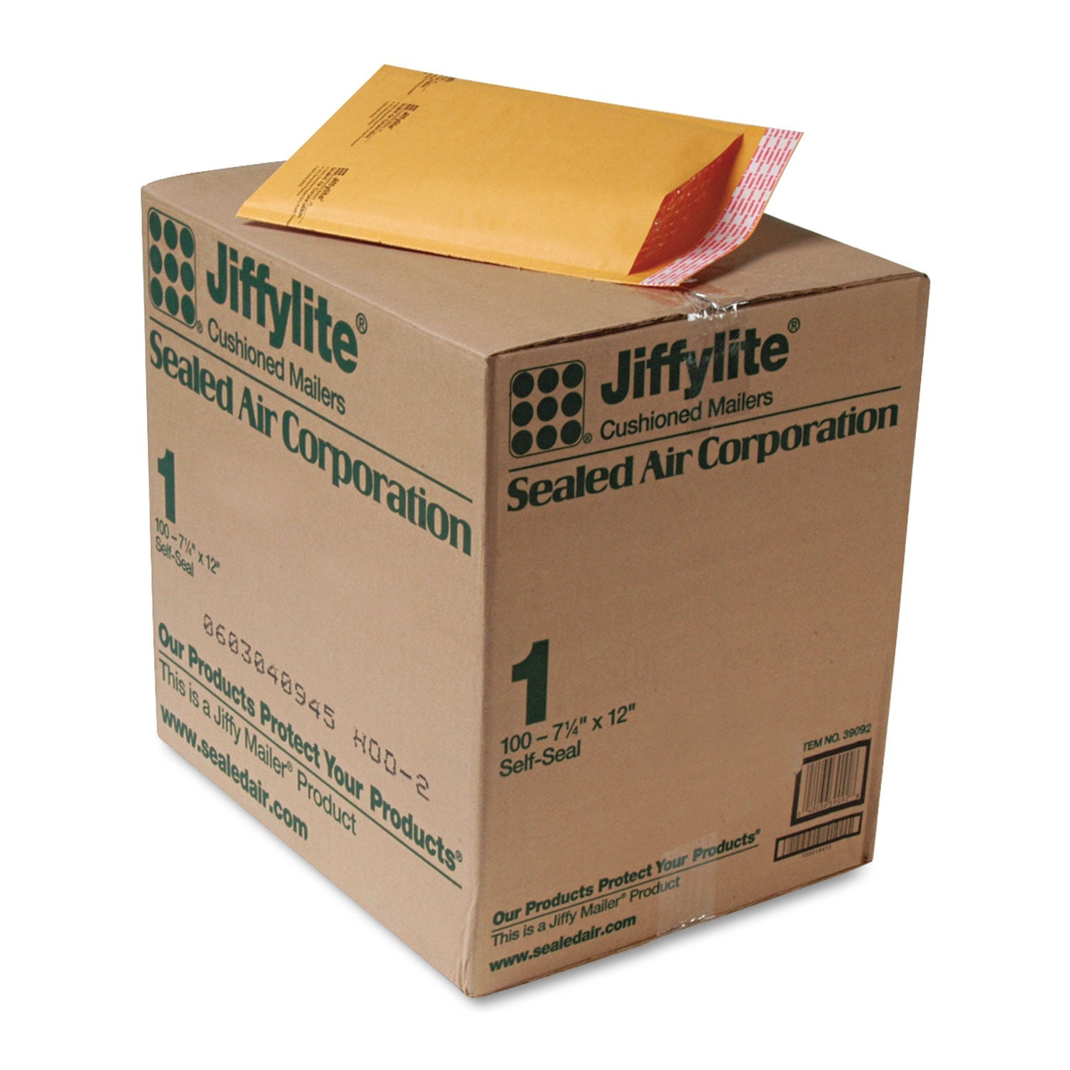 Jiffylite Bubble Mailer #1 | Self-Seal Kraft