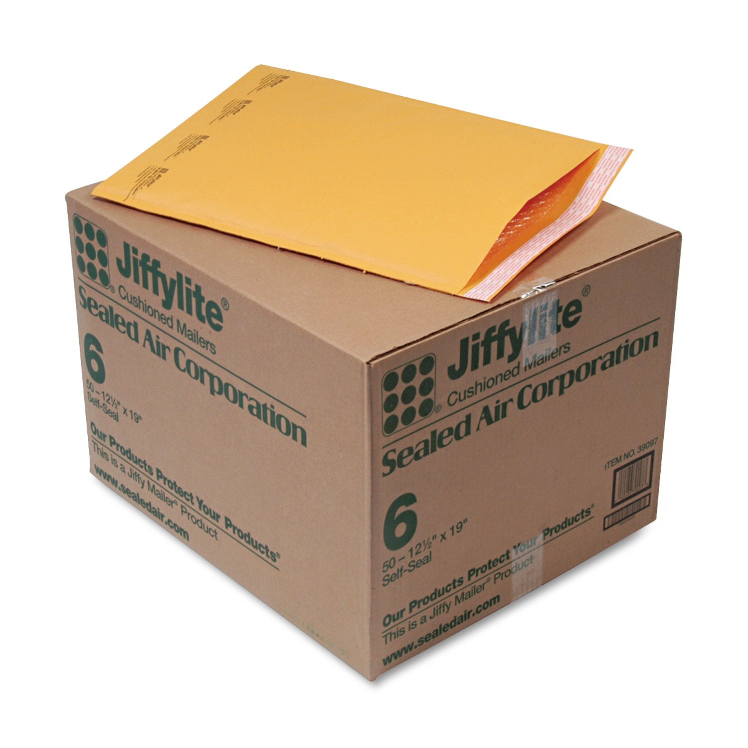 Jiffylite Bubble Mailer #6 | Self-Seal Kraft