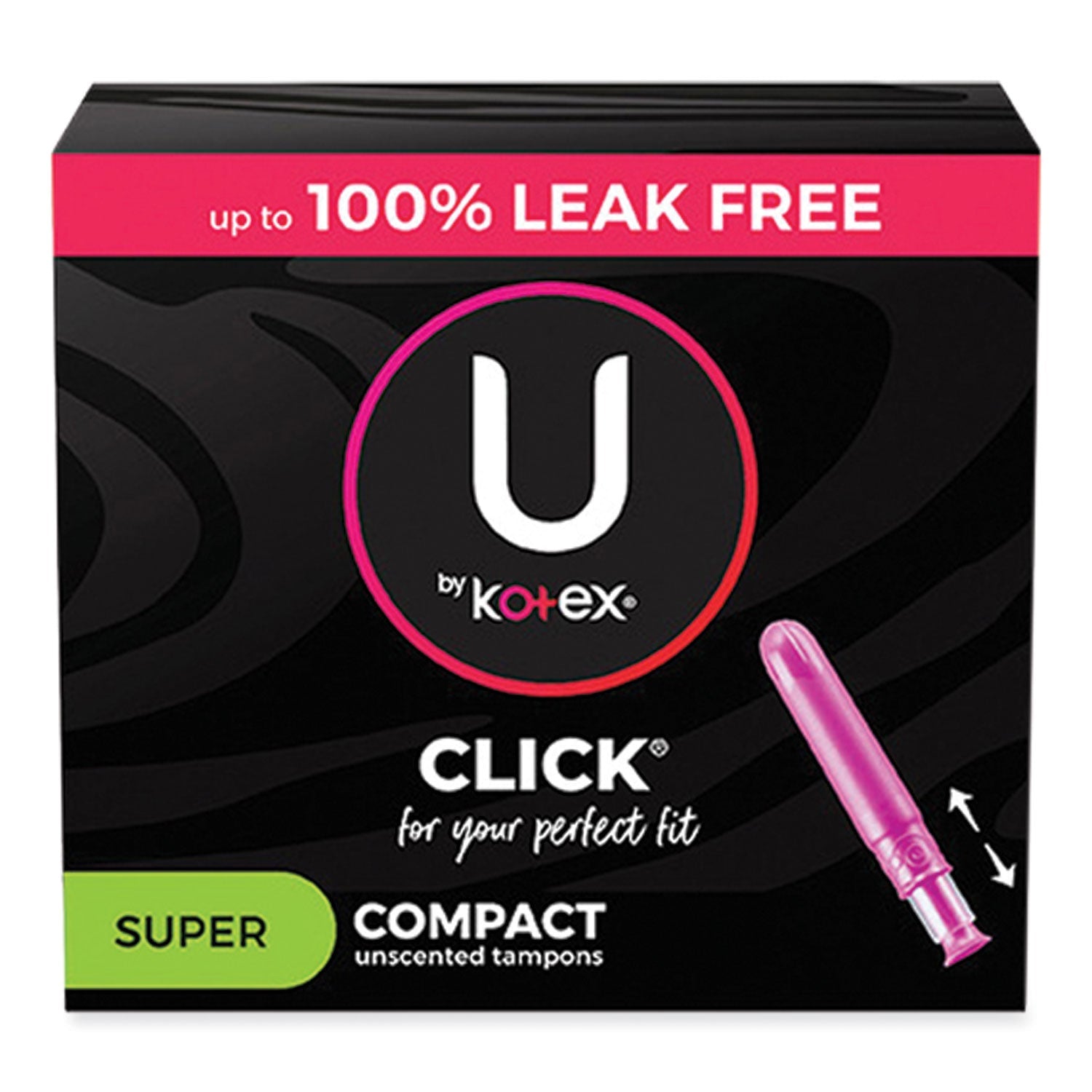 Kotex® U by Kotex Click Compact Tampons, Regular, 32/Pack