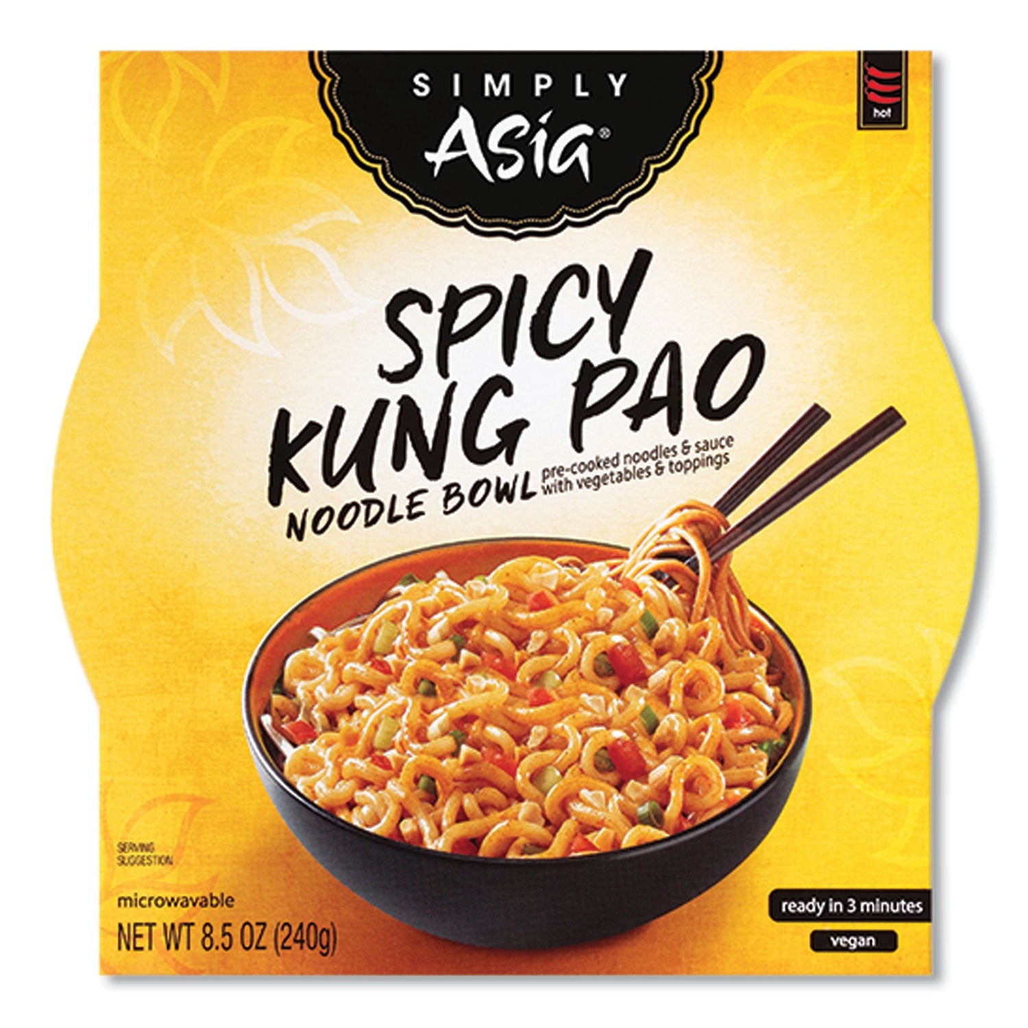 McCormick® Simply Asia Spicy Kung Pao Noodle Bowl, 8.5 oz, 6/Carton
