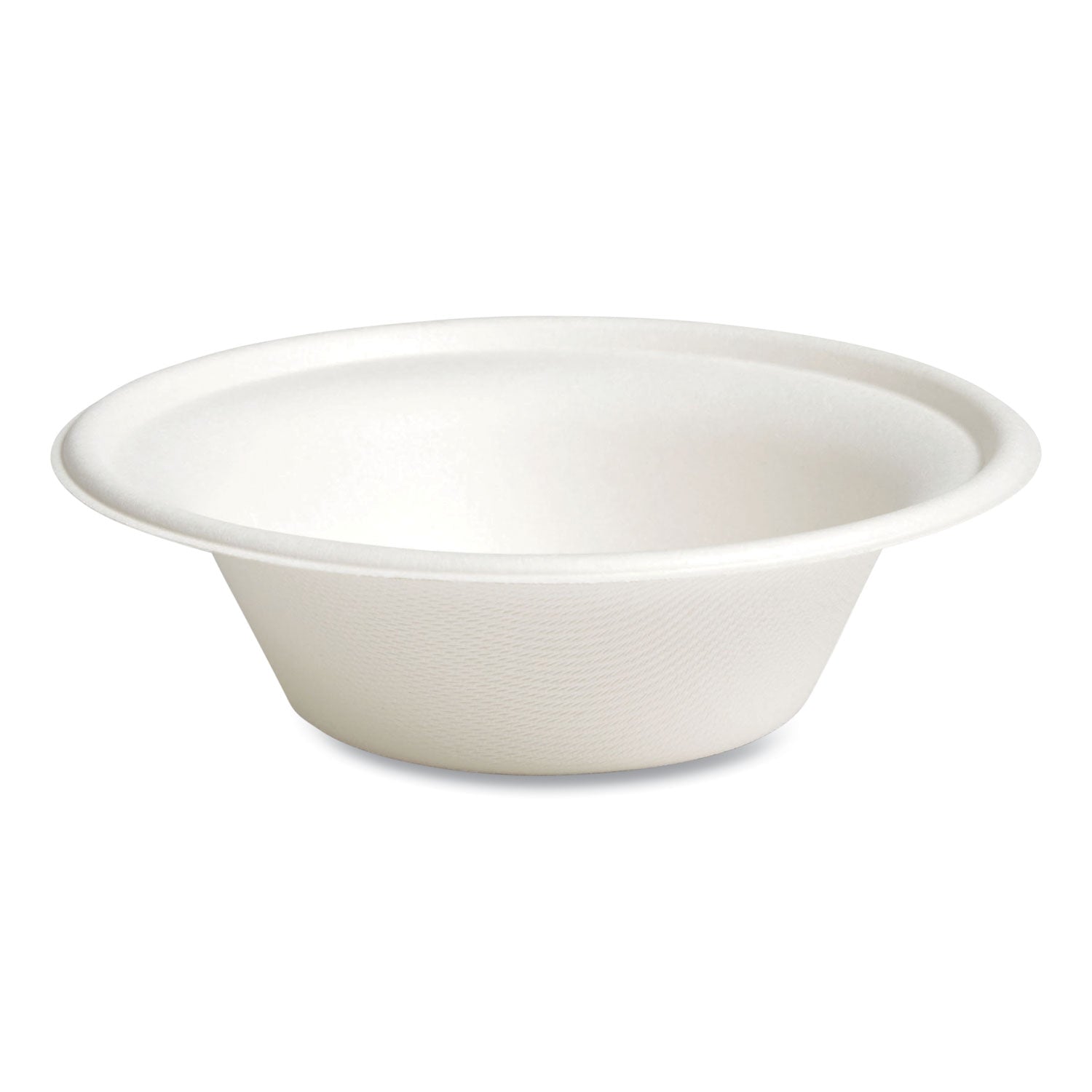 Perk™ PFAS-Free Compostable Bagasse Bowls, Sugarcane, 12 oz, White, 125/Pack