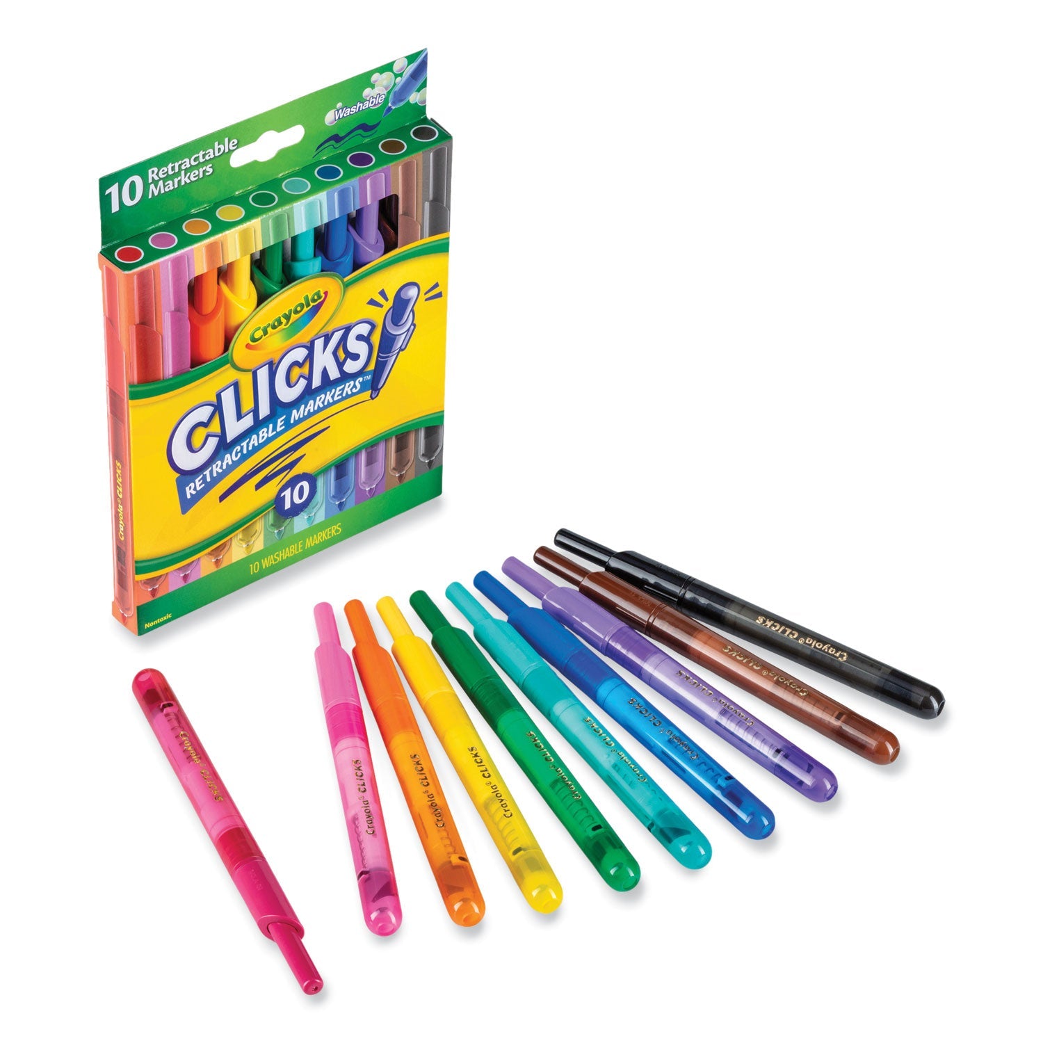Super Clicks Retractable Markers | 10-Pack