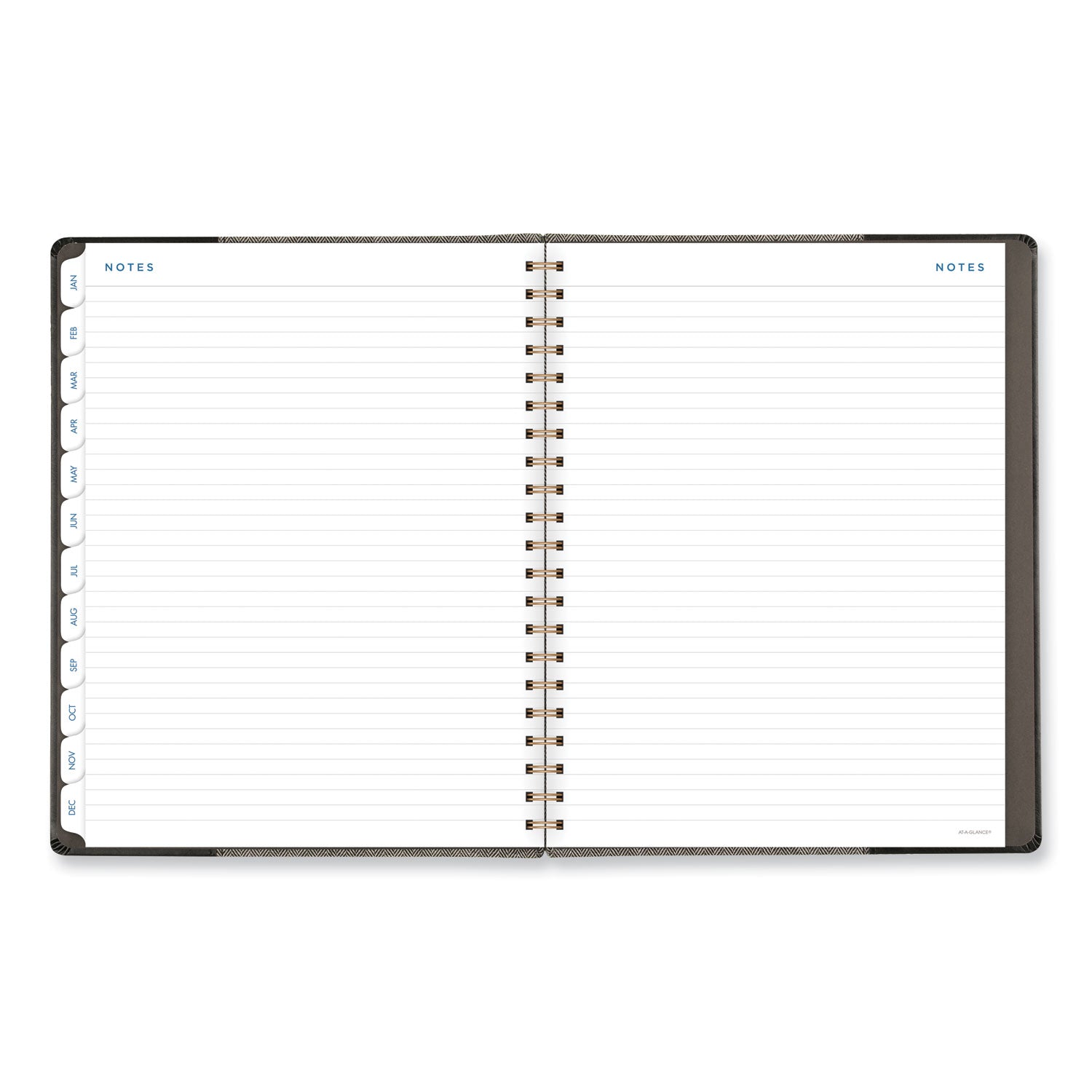 AT-A-GLANCE® Signature Collection Black/Gray Felt Weekly/Monthly Planner, 11.25 x 9.5, Black/Gray Cover, 13-Month: Jan 2025 to Jan 2026